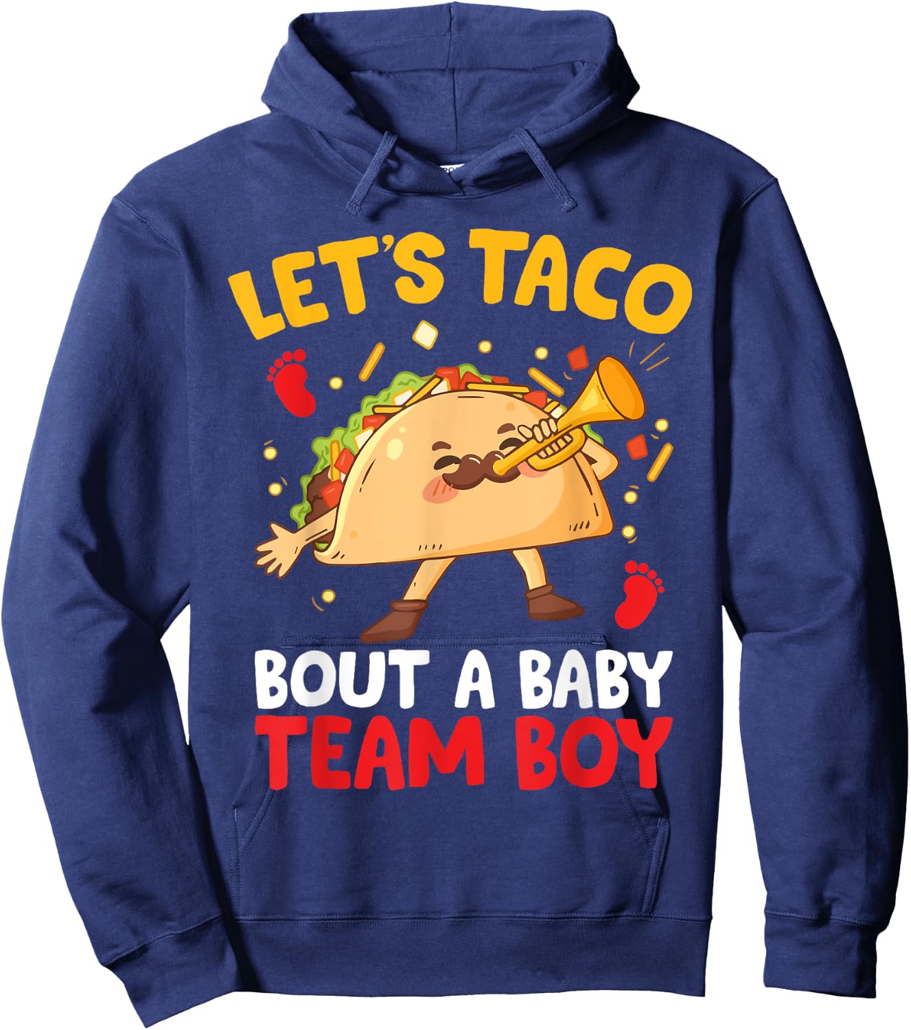 Let's Taco Bout a Baby Team Boy taco gender reveal Matching Hoodie - Hoodie | Navy