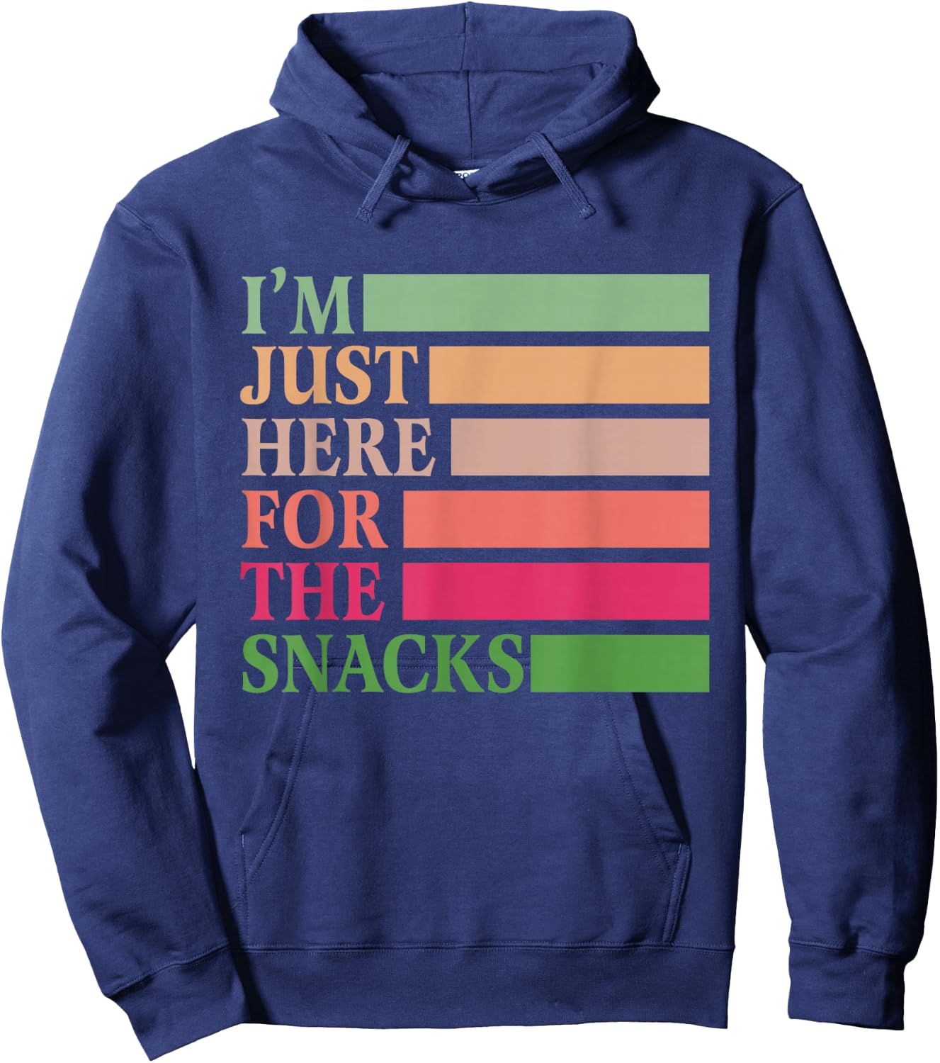 I'm Just Here For The Snacks Vintage Funny Food Toddler Hoodie - Hoodie | Navy