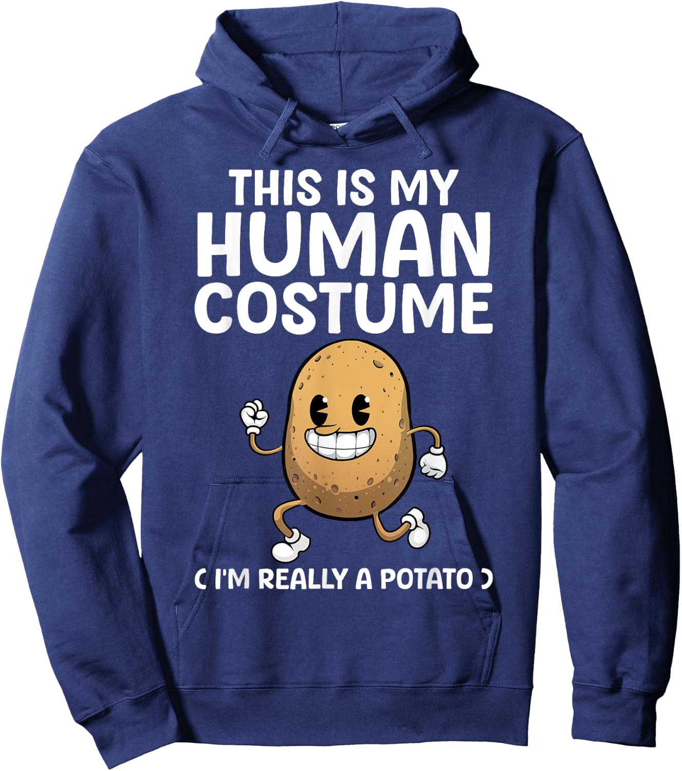 Funny Potato Costume Women Kids Adult Potato Novelty Hoodie - Hoodie | Navy