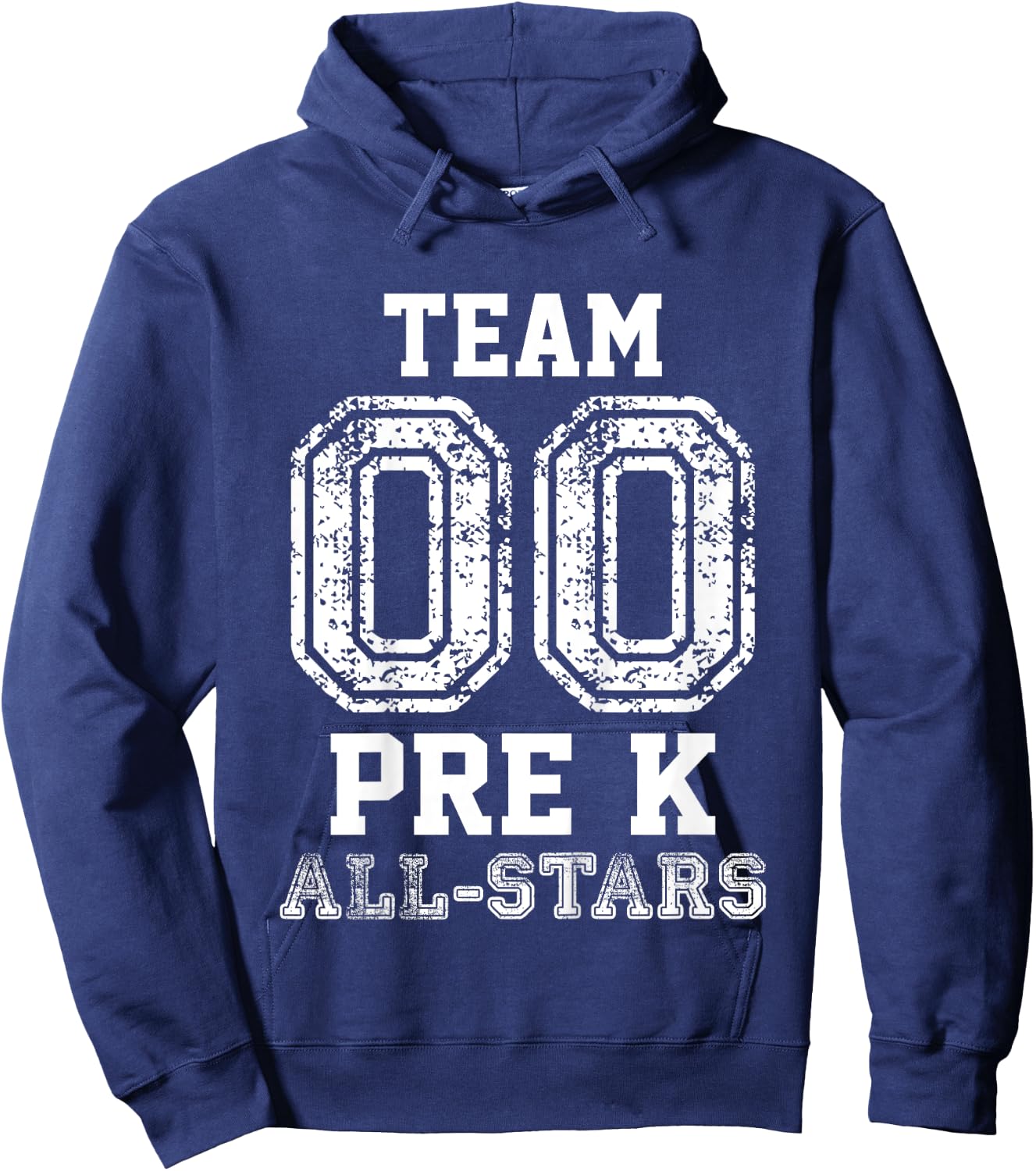 Preschool Team Pre-K All-Stars Sports Baseball Jersey Hoodie - Hoodie | Navy