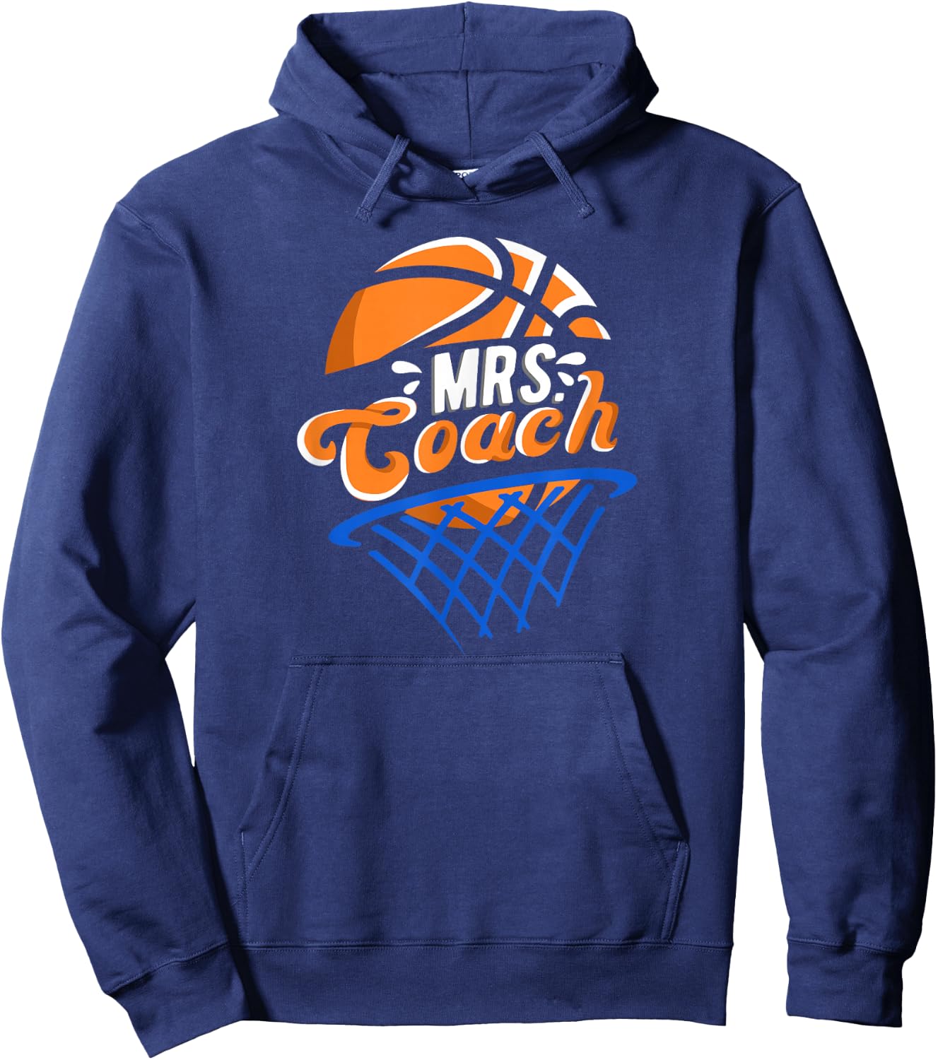 Mrs Coach Basketball Coach Wife Cute Basketball Coach's Wife Hoodie - Hoodie | Navy
