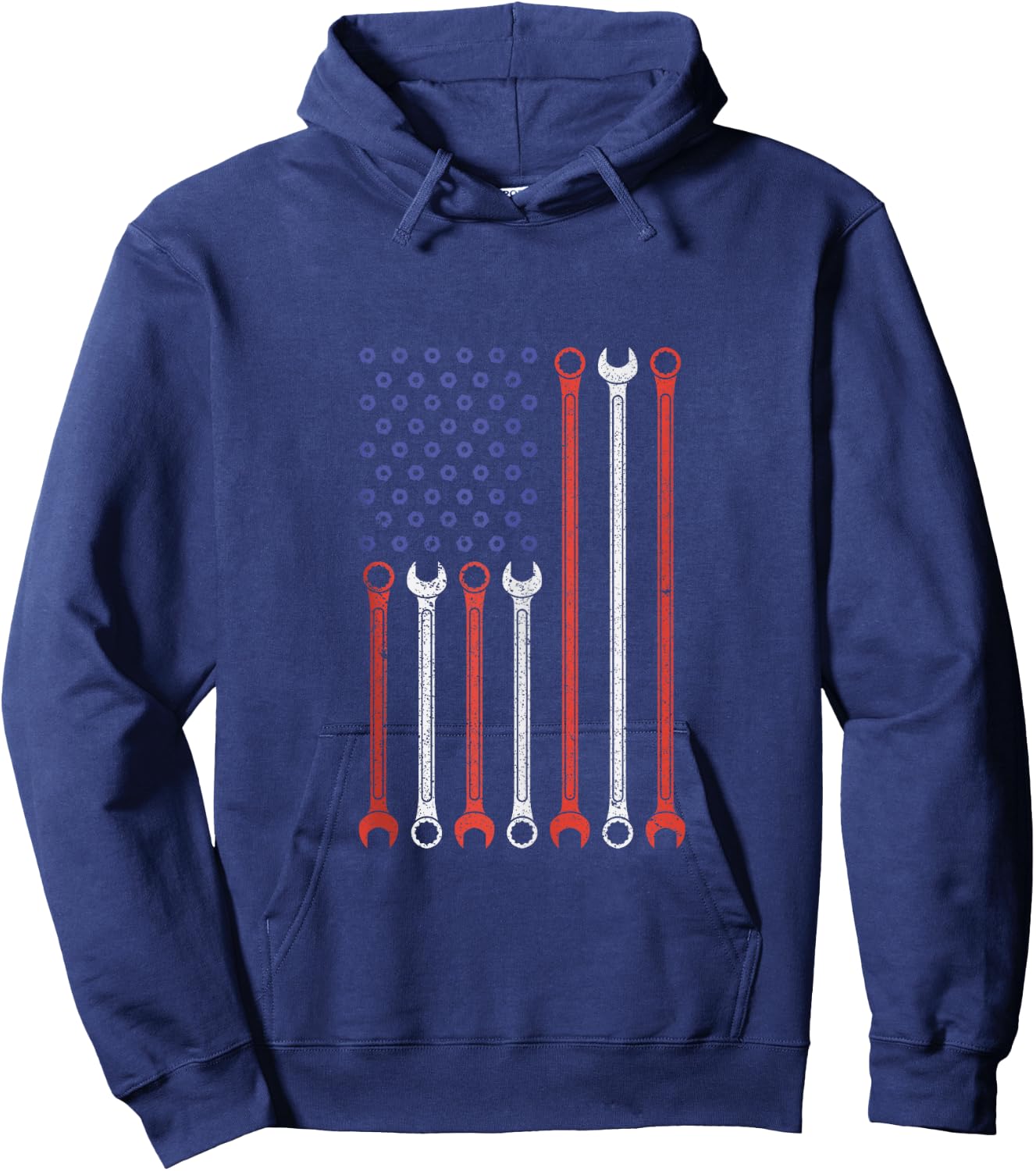 Vintage American Flag Diesel Engine Mechanic Muscle Car Love Hoodie - Hoodie | Navy