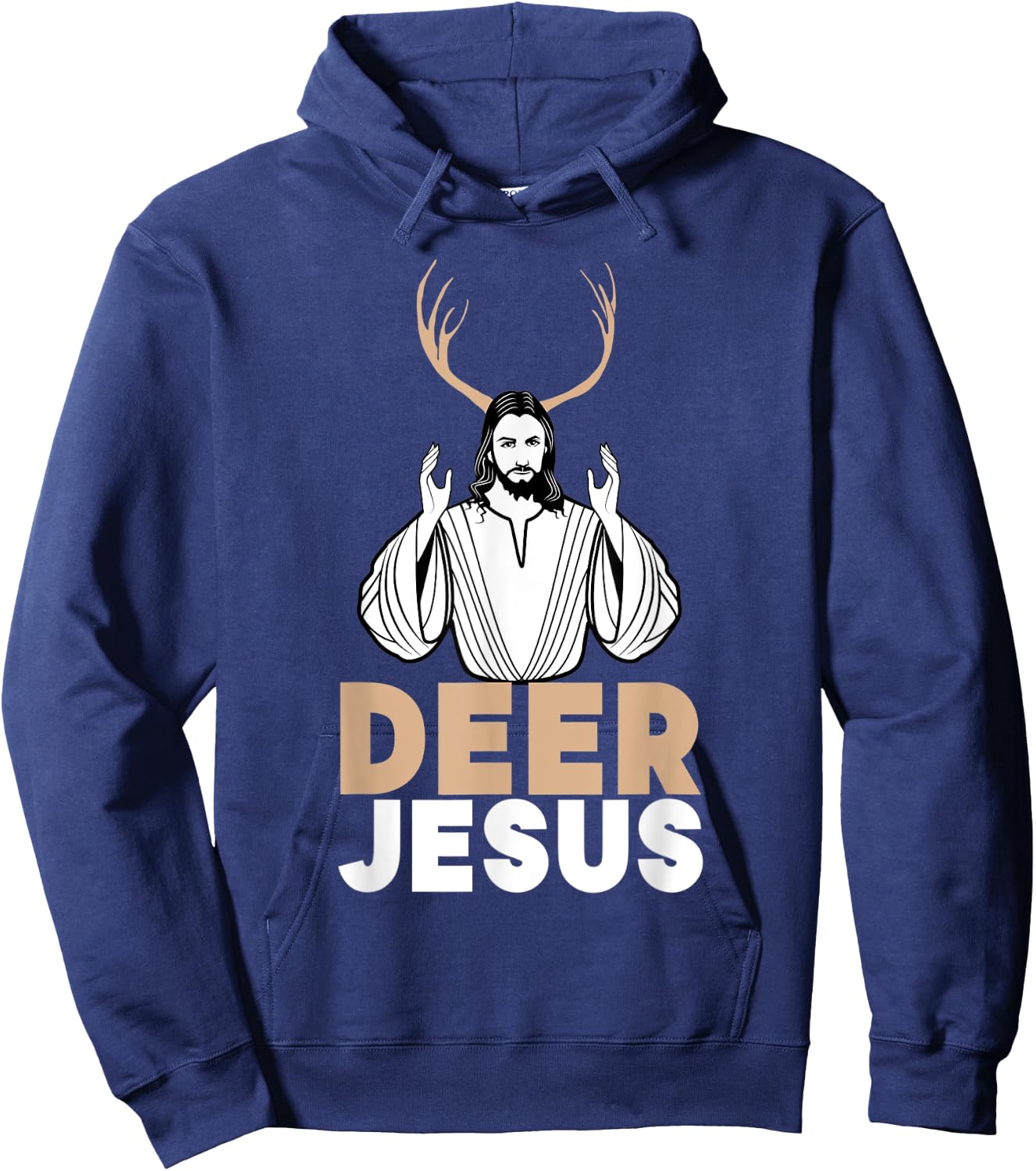 Funny Jesus Christian Meme Shirt - Dear Jesus Deer Jesus Hoodie - Hoodie | Navy