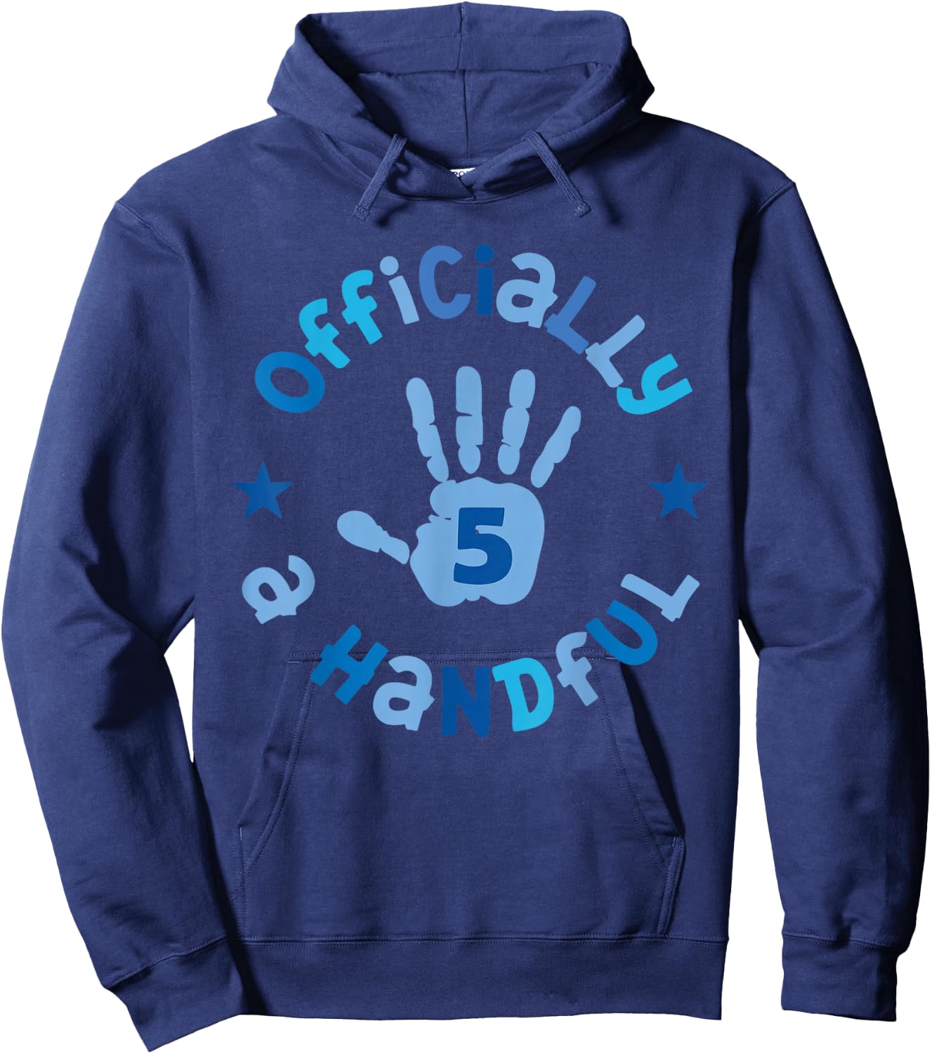 Kids I'm Officially a Handful 5th Birthday Party Funny Boy Hoodie - Hoodie | Navy