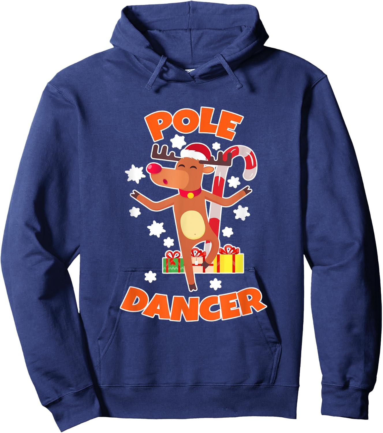 Reindeer I Pole Dancer I Dancing Dancer Funny Christmas Hoodie - Hoodie | Navy