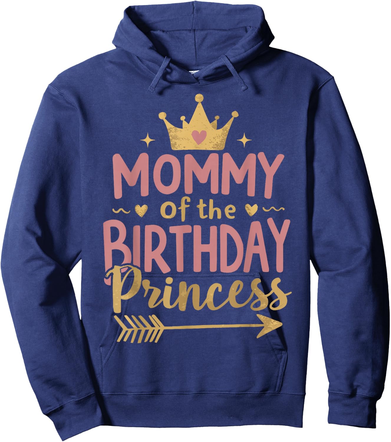 Mommy of The Birthday Princess Birthday Family Hoodie - Hoodie | Navy