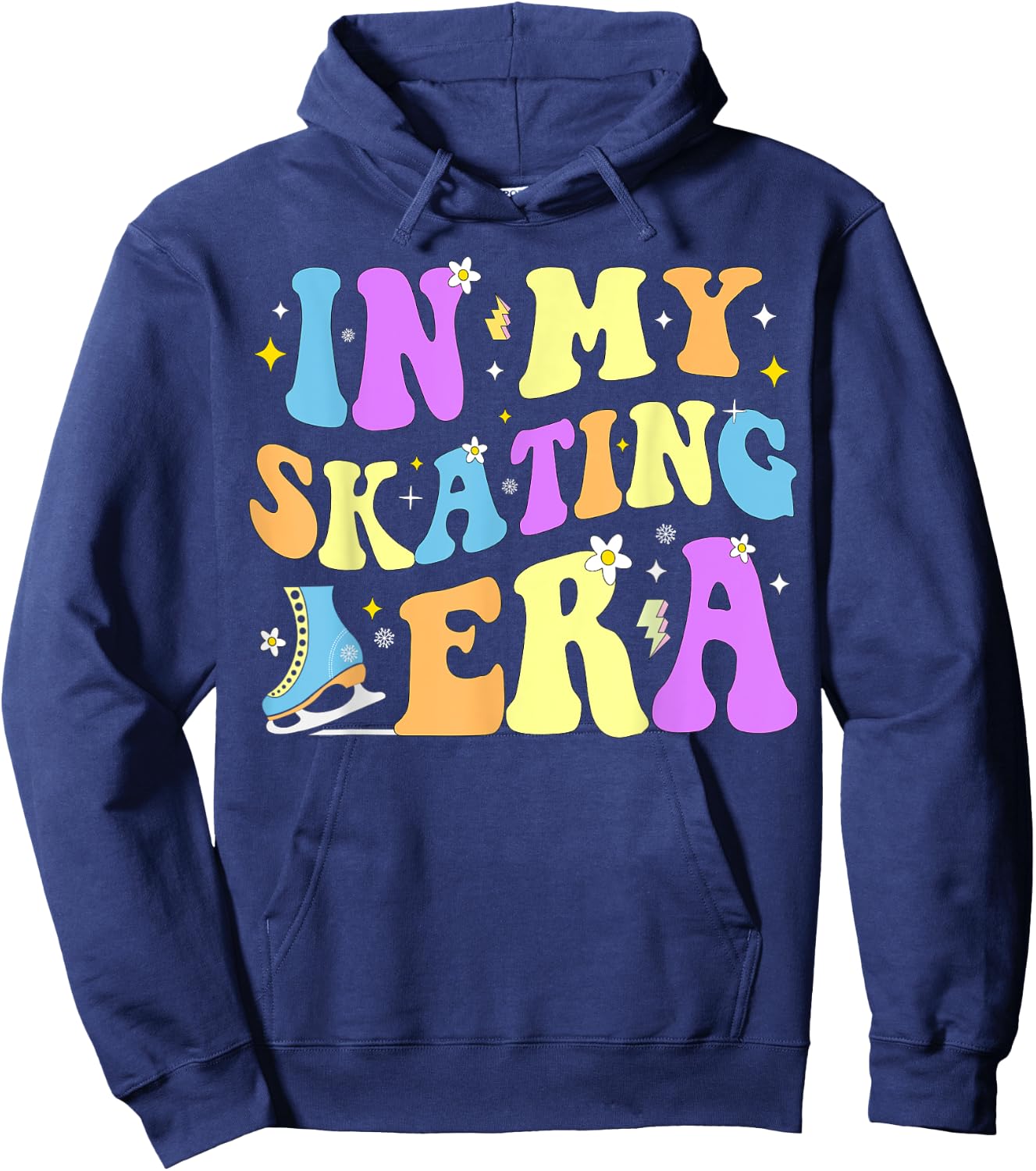 In My Skating Era Figure Hockey Skating Girls Boys Coach Hoodie - Hoodie | Navy
