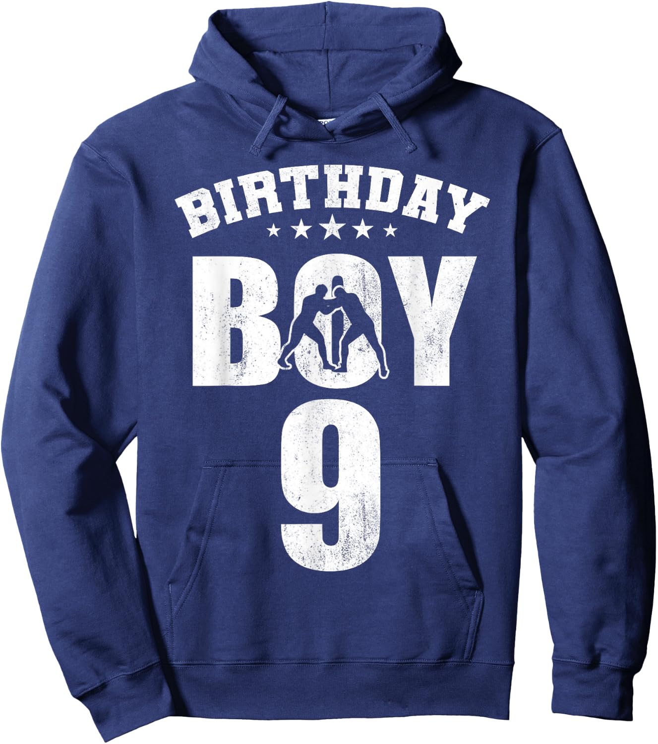 9th Birthday For Boys Wrestling Birthday Boy Wrestling 9 Hoodie - Hoodie | Navy