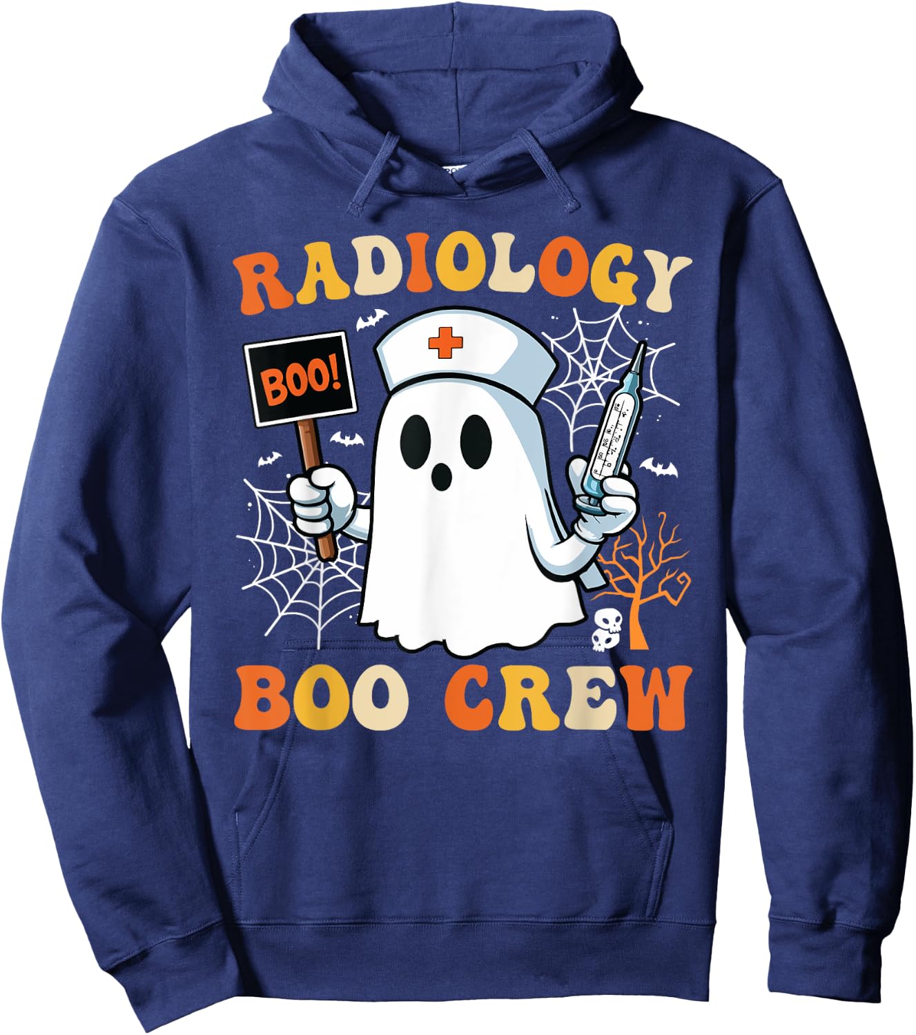 Radiology Boo Crew Funny Spooky Nurse Halloween Costume Hoodie - Hoodie | Navy