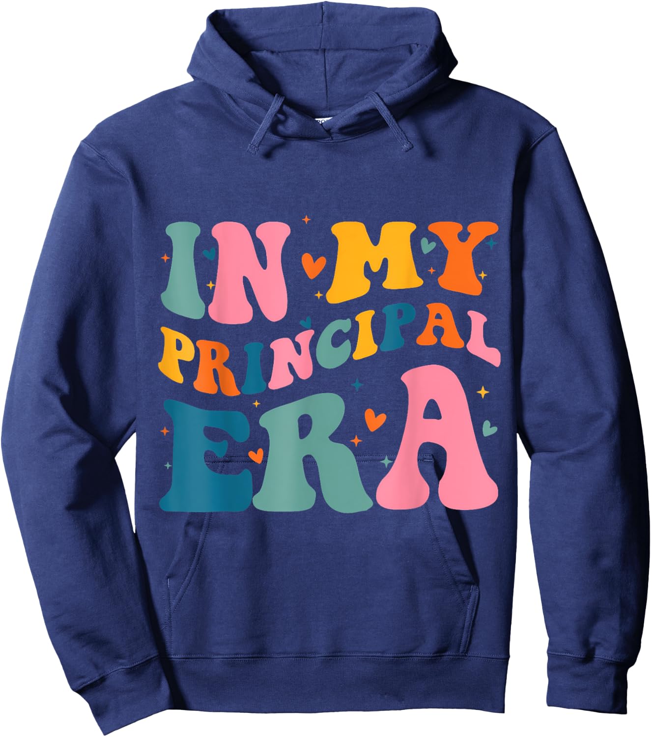 In My Principal Era Groovy School Principal Back To School Hoodie - Hoodie | Navy