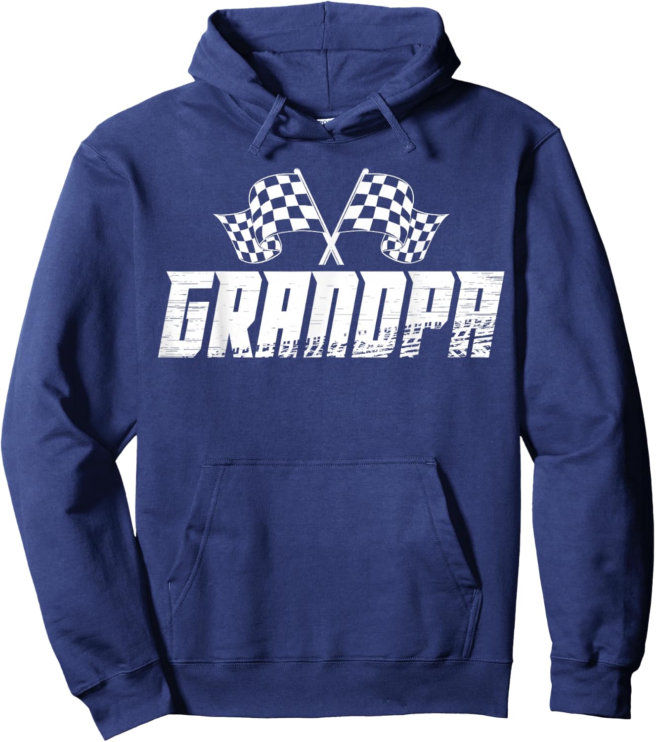 Grandpa Pit Crew Family Racing Birthday Race Car Hoodie - Hoodie | Navy