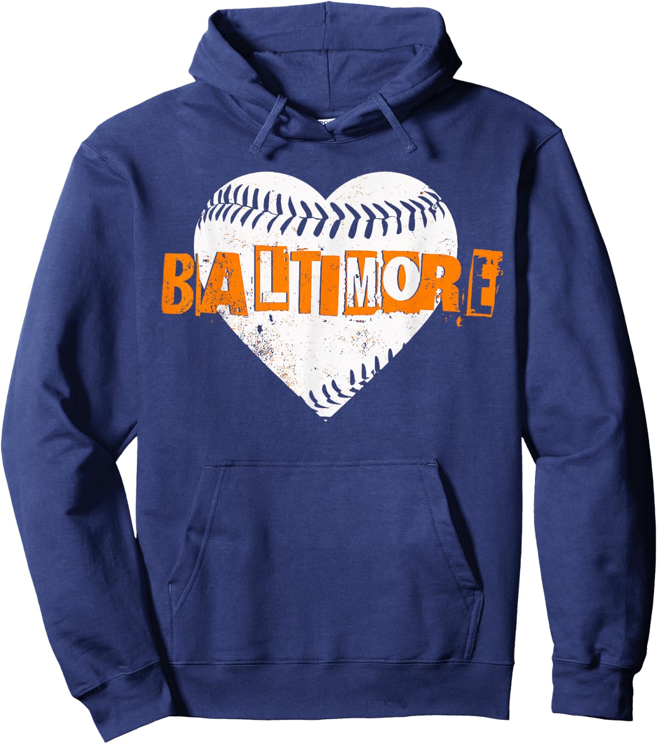 Baltimore Baseball Retro Vintage Design Baseball Lover Hoodie - Hoodie | Navy