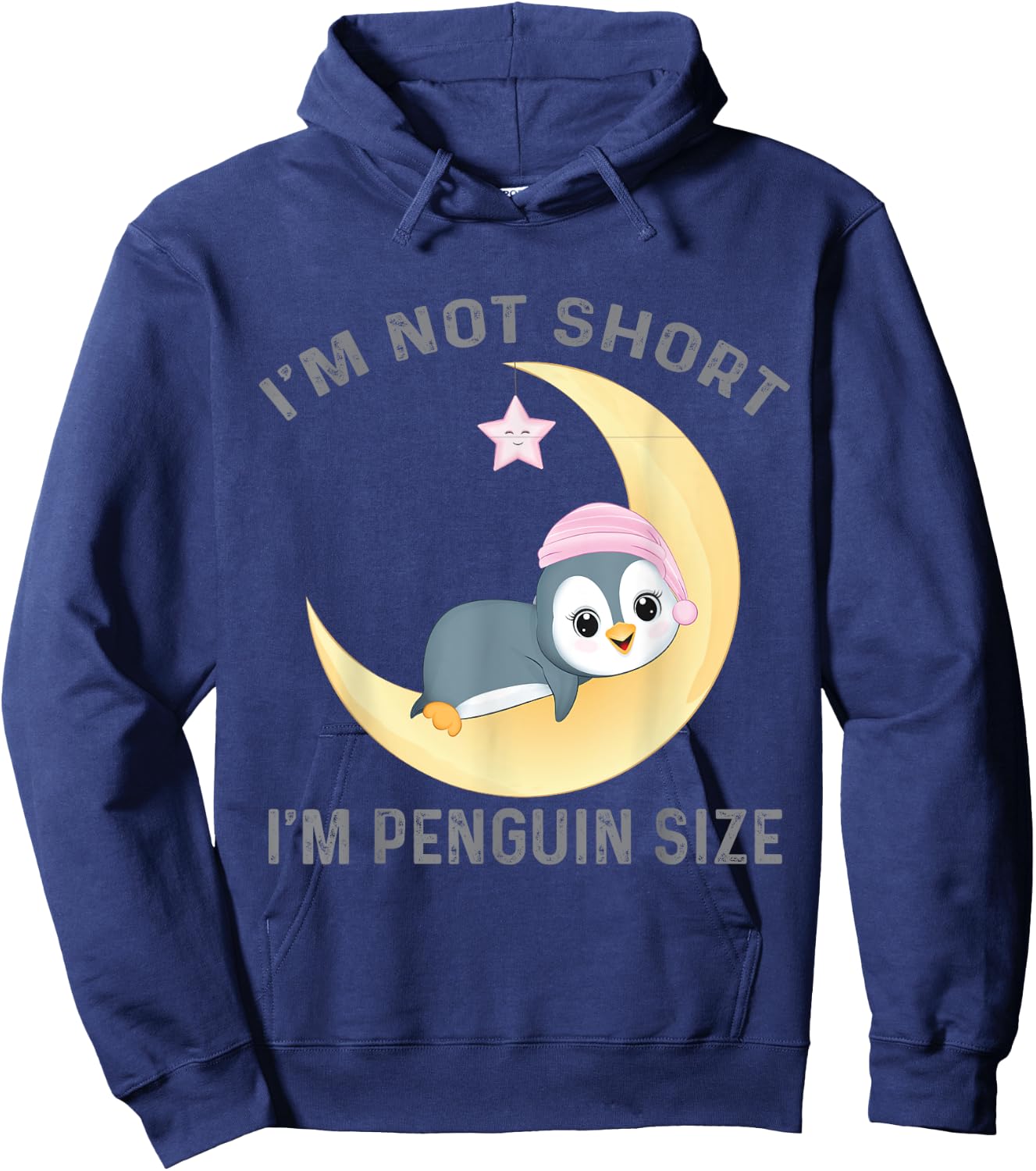 I'm Not Short I'm Penguin Size Cute Penguin Lover Hoodie - Hoodie | Navy