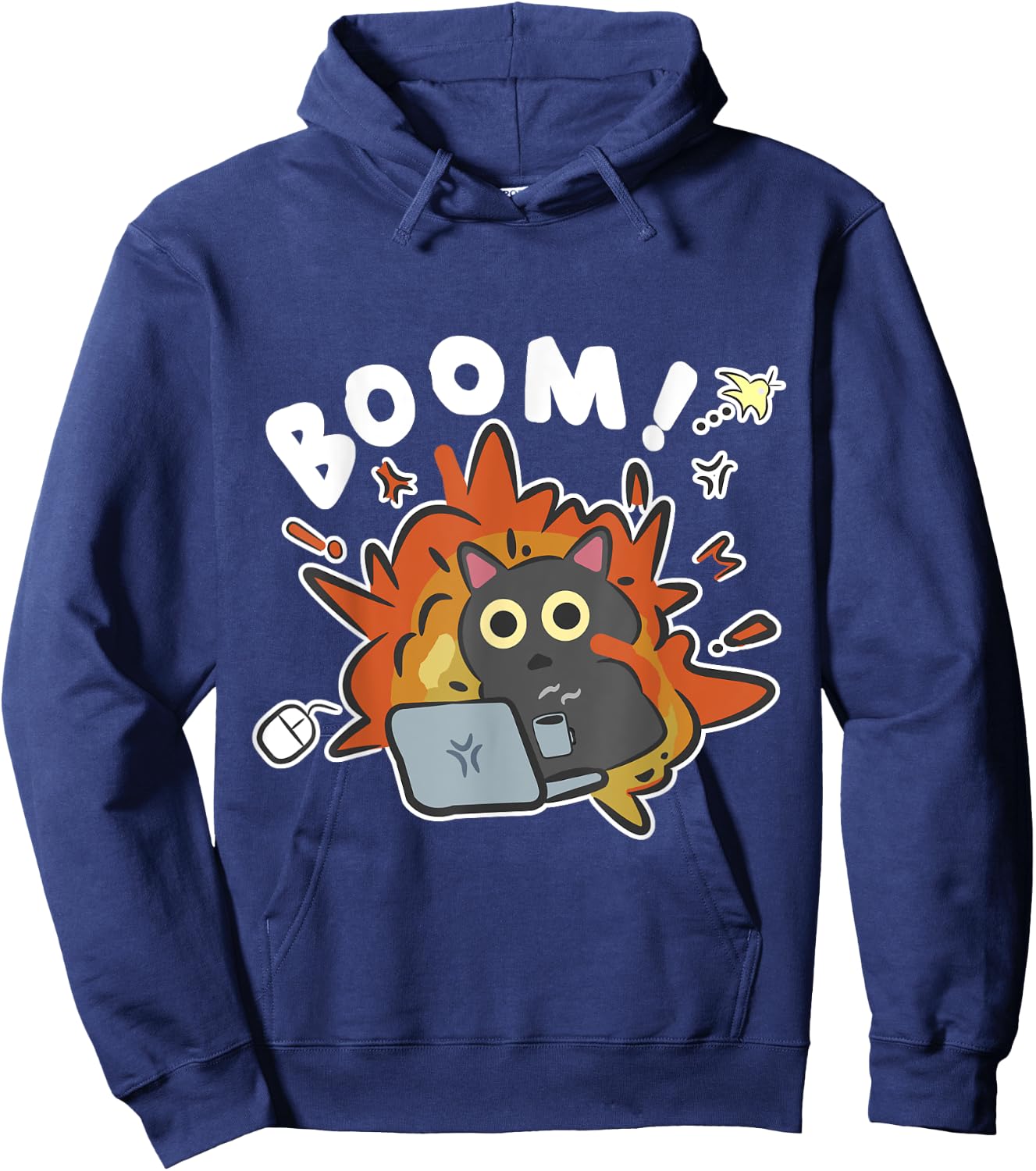 Nerd Geek Men's Women's Cat Cat Summer Fashion Anime Animals Hoodie - Hoodie | Navy