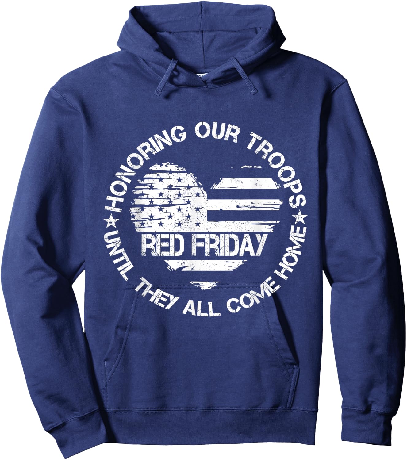 Wear Red on Friday US Military Pride Support Our Troops Hoodie - Hoodie | Navy