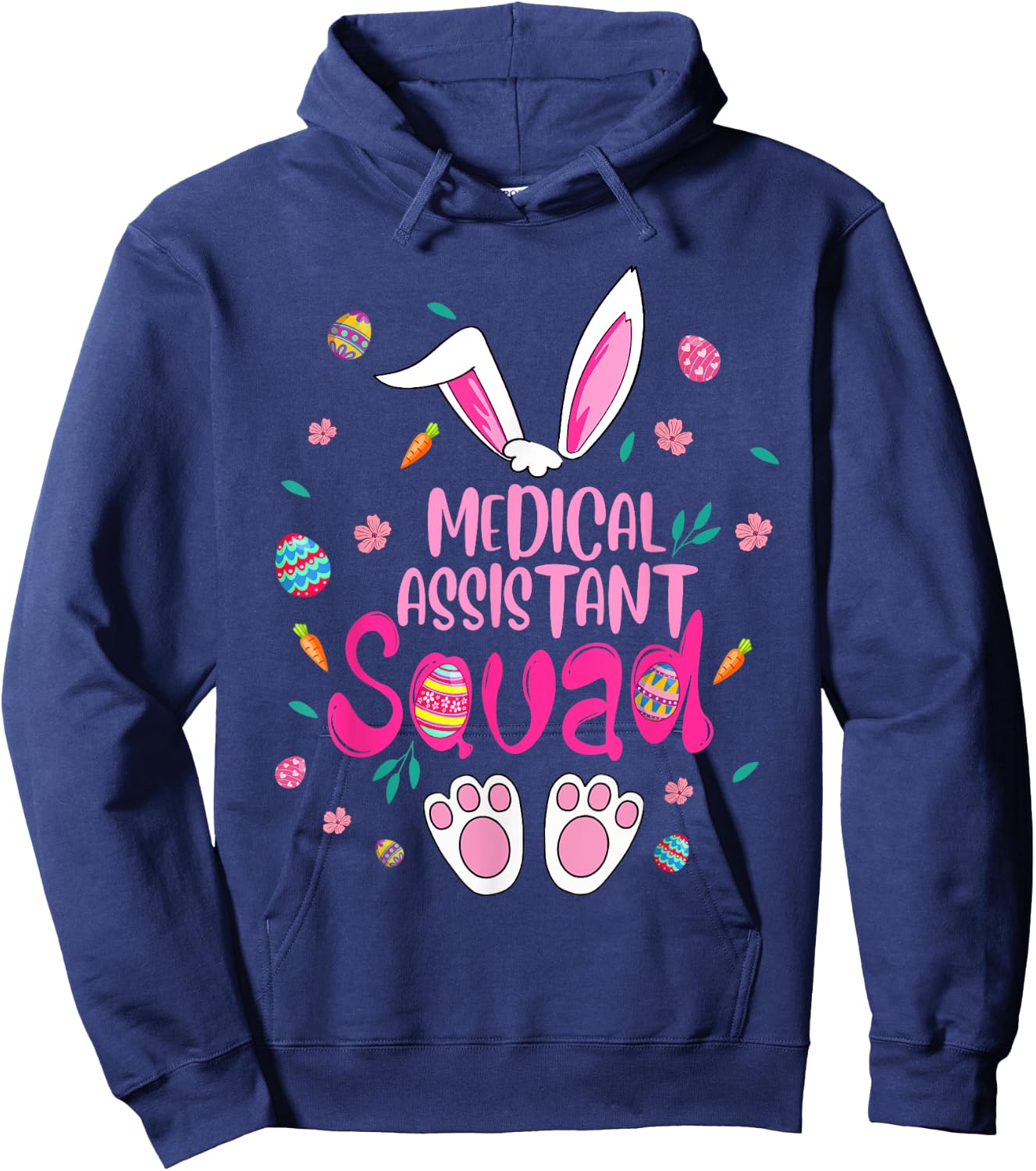Medical Assistant Squad Easter Bunny Costume Eggs Hunt Hoodie - Hoodie | Navy