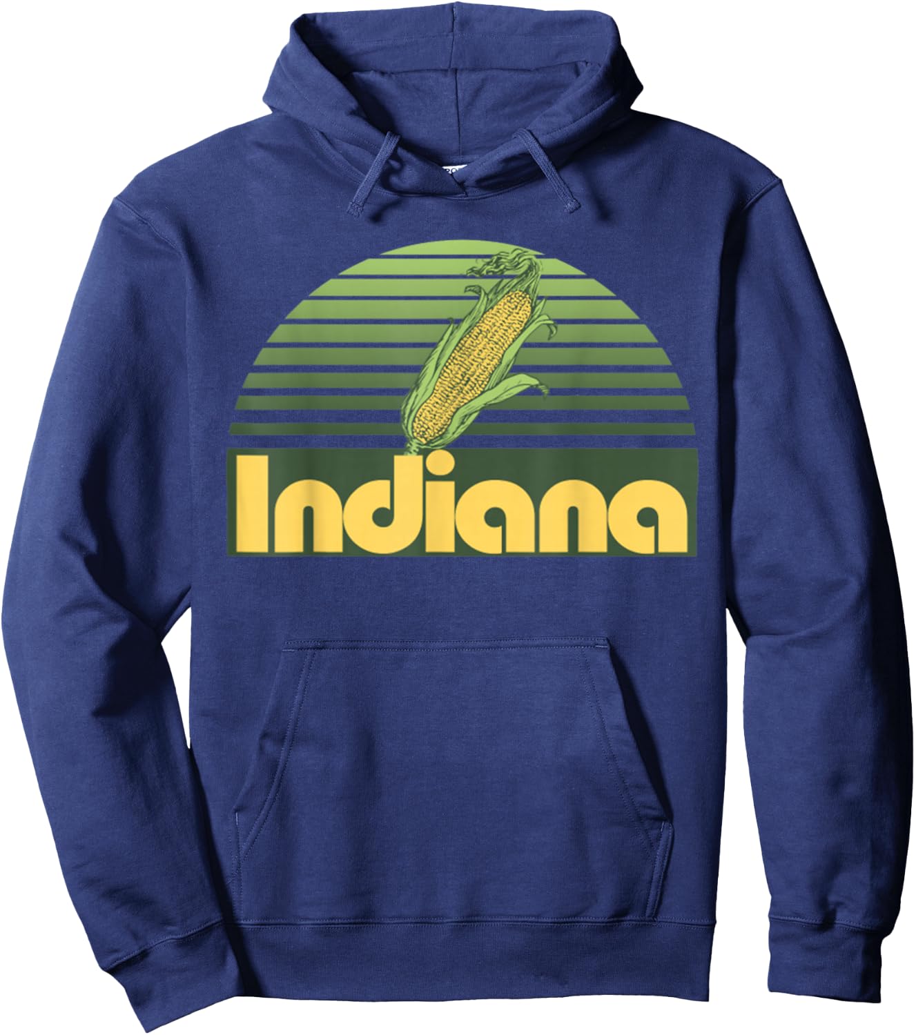 Vintage Indiana State Indiana Home Borned Raised Hoodie - Hoodie | Navy