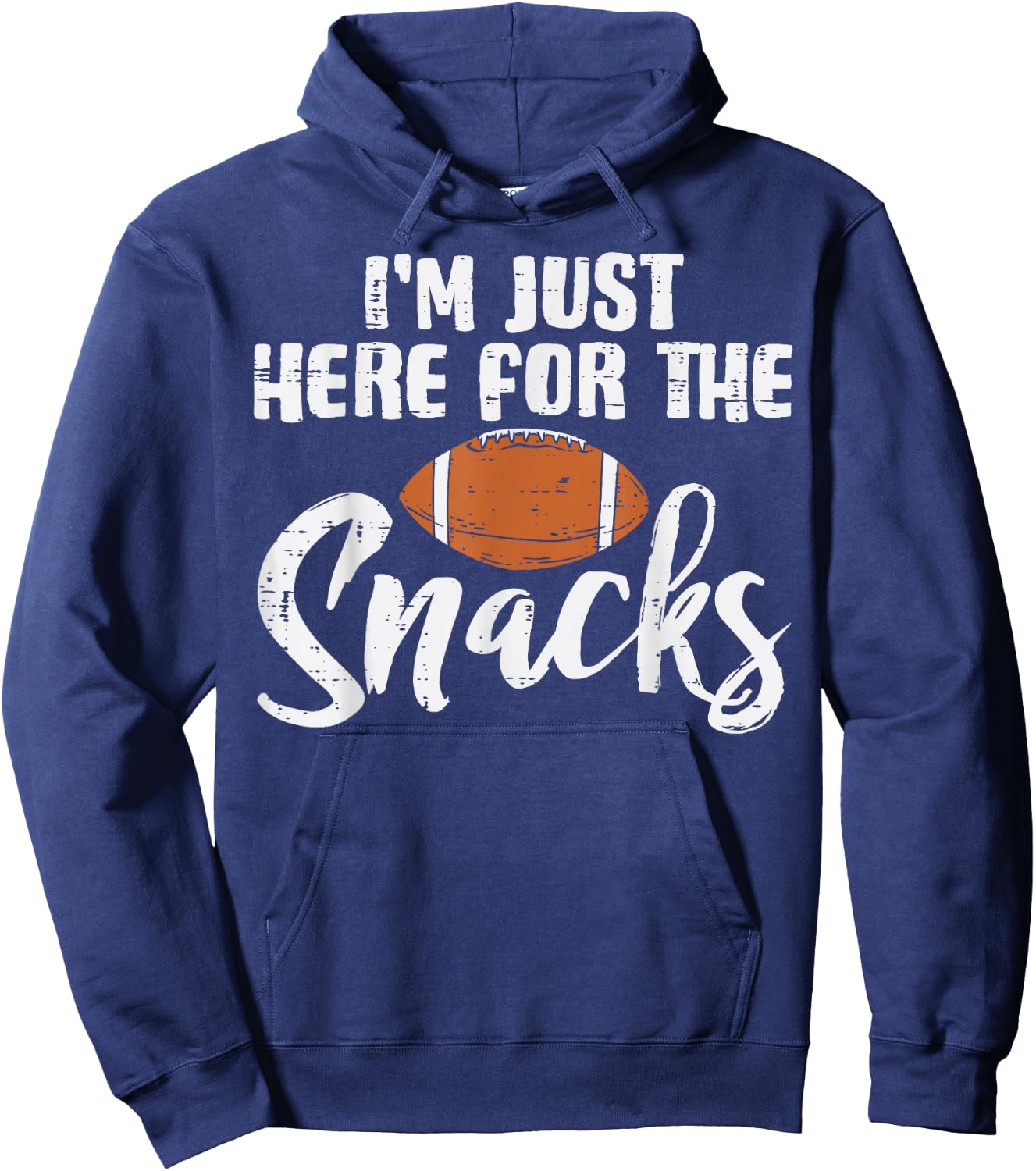 Just Here For The Snacks American Football Funny Women Kids Hoodie - Hoodie | Navy