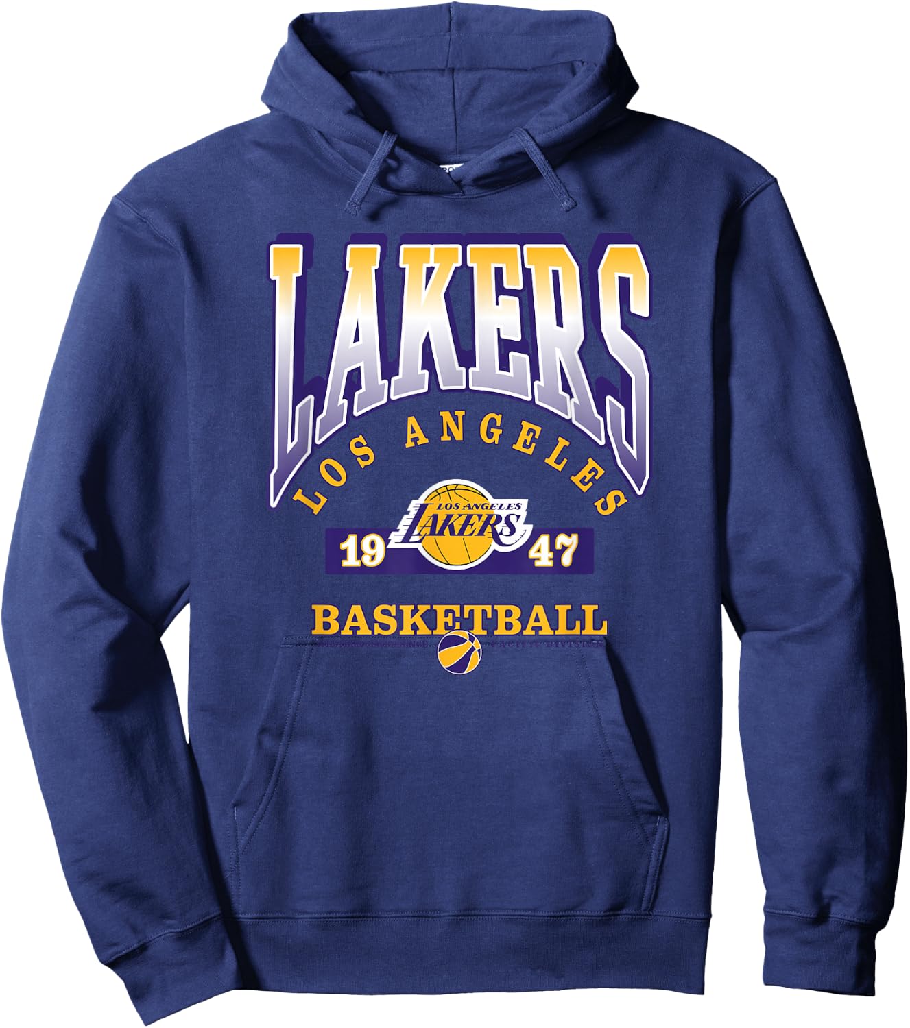 LOS ANGELES LAKERS Homecourt Advantage - Black, -Adults/Kids, Short Sleeve, , Polyester, NBA Team Logo, Small Hoodie - Hoodie | Navy