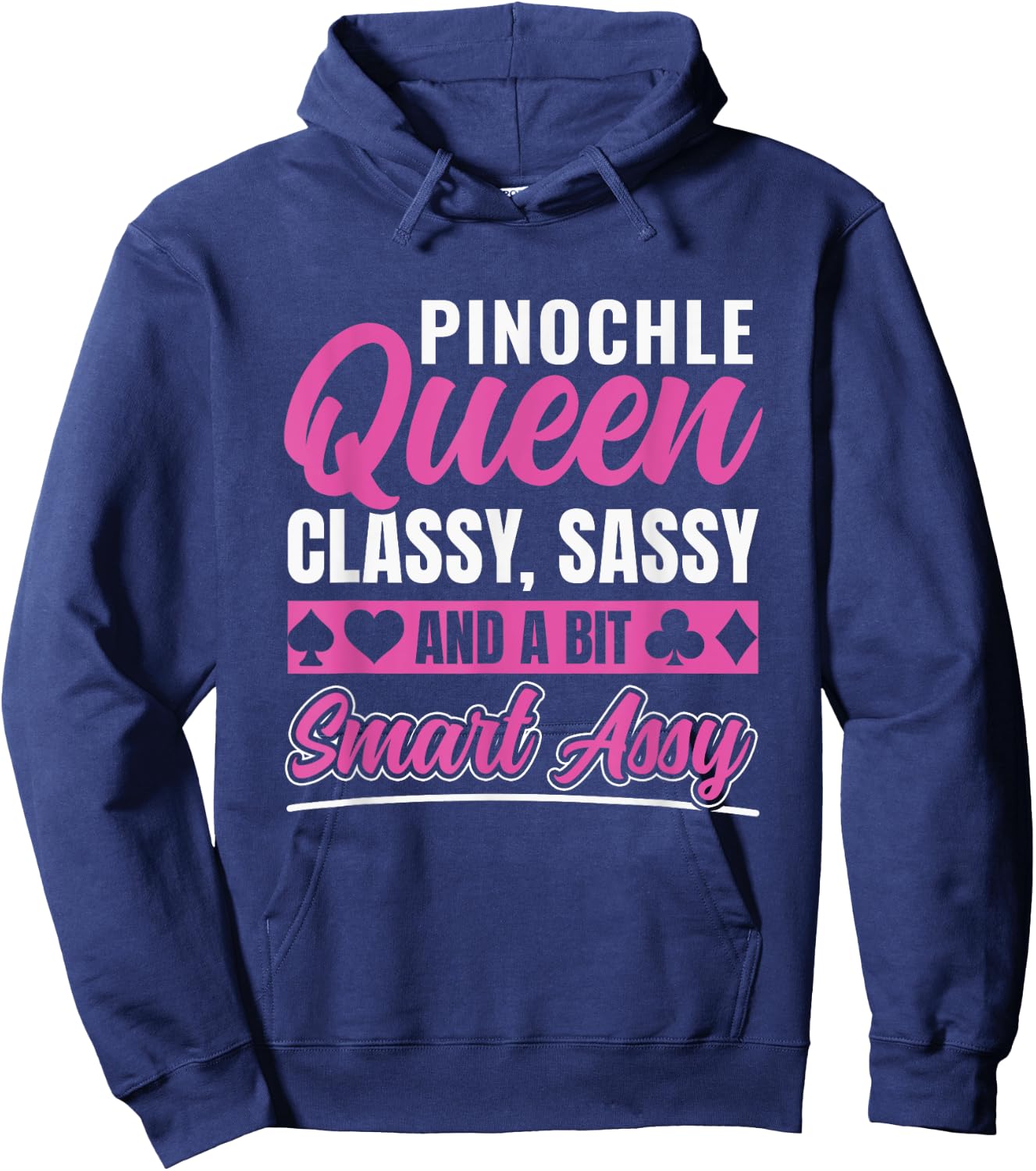 Pinochle Queen Funny Pinochle Player Hoodie - Hoodie | Navy