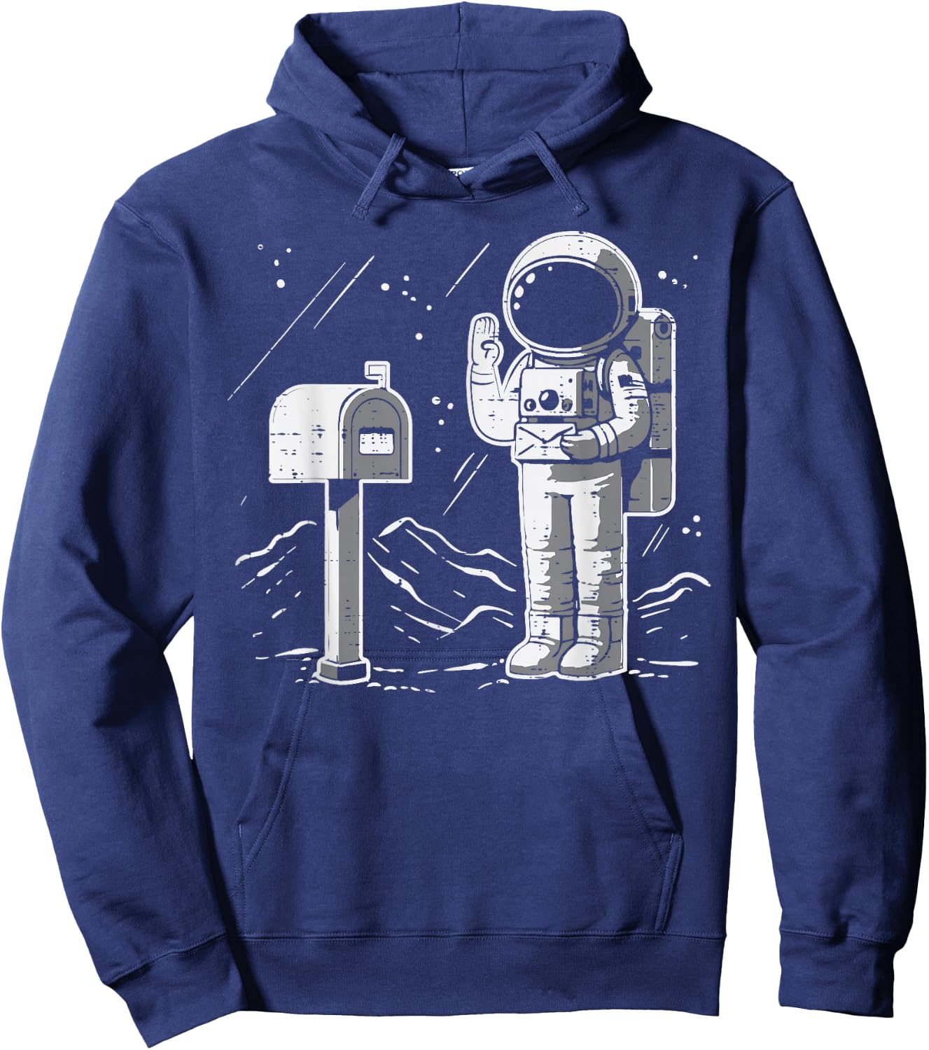 Astronaut Mailbox Funny Space Mailman Postal Men Women Kids Hoodie - Hoodie | Navy