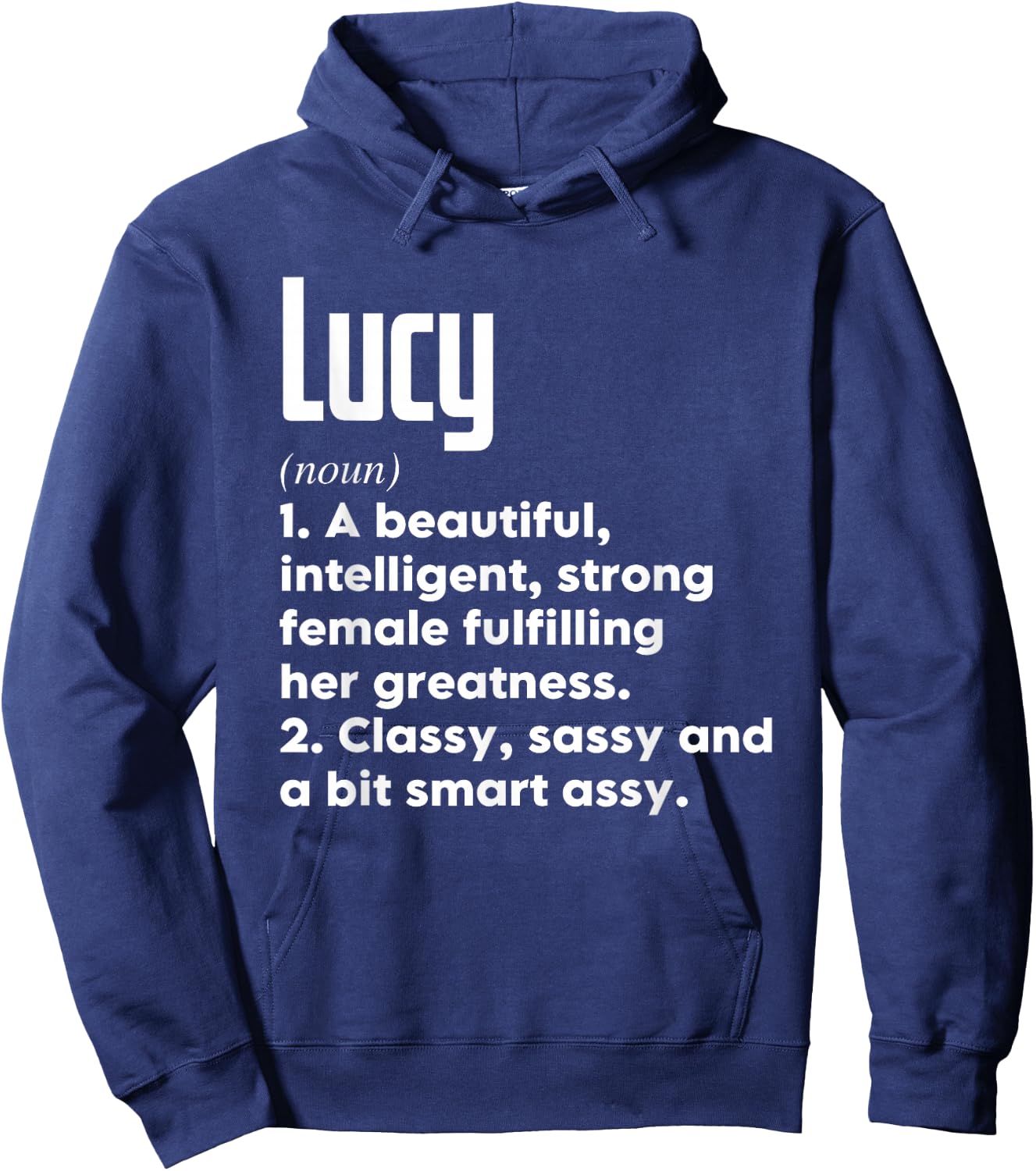 Lucy Definition Funny Meaning Personalized Name Hoodie - Hoodie | Navy
