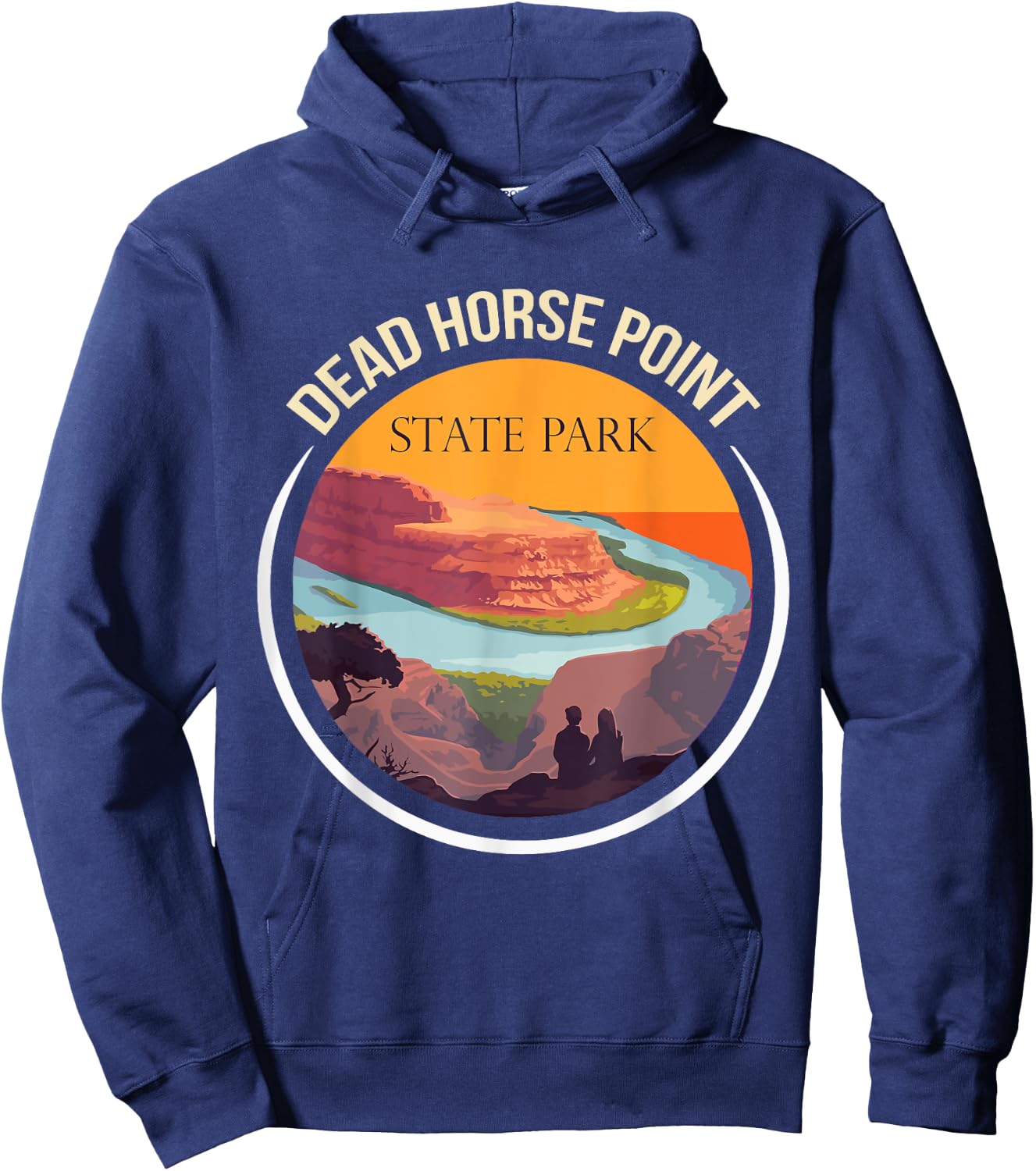 Dead Horse Point Utah State Park Souvenir Canyon River Hoodie - Hoodie | Navy