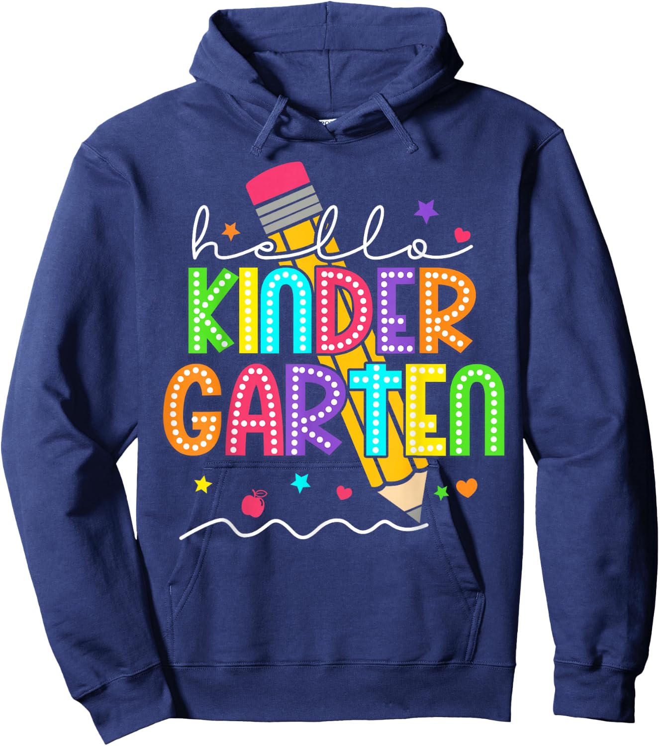 Hello Kindergarten Team Kinder Back to School Teacher Kids Hoodie - Hoodie | Navy