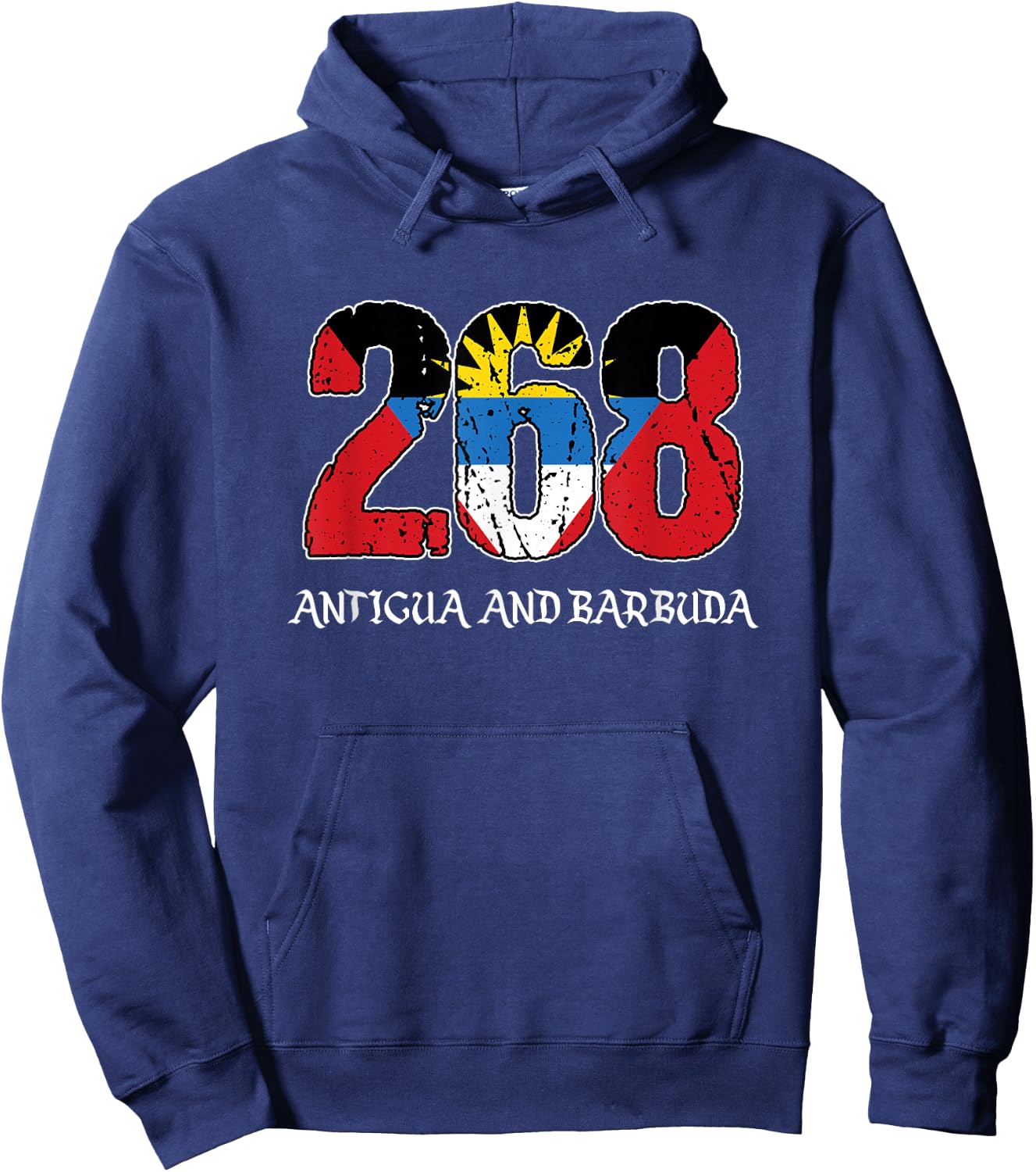 Patriotic 268 Barbuda Antigua Barbudan Antiguan National Women Kids Men Hoodie - Hoodie | Navy