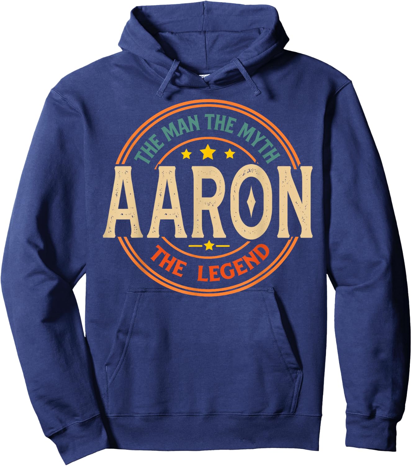 AARON The Man The Myth The Legend Vintage Personalized Hoodie - Hoodie | Navy