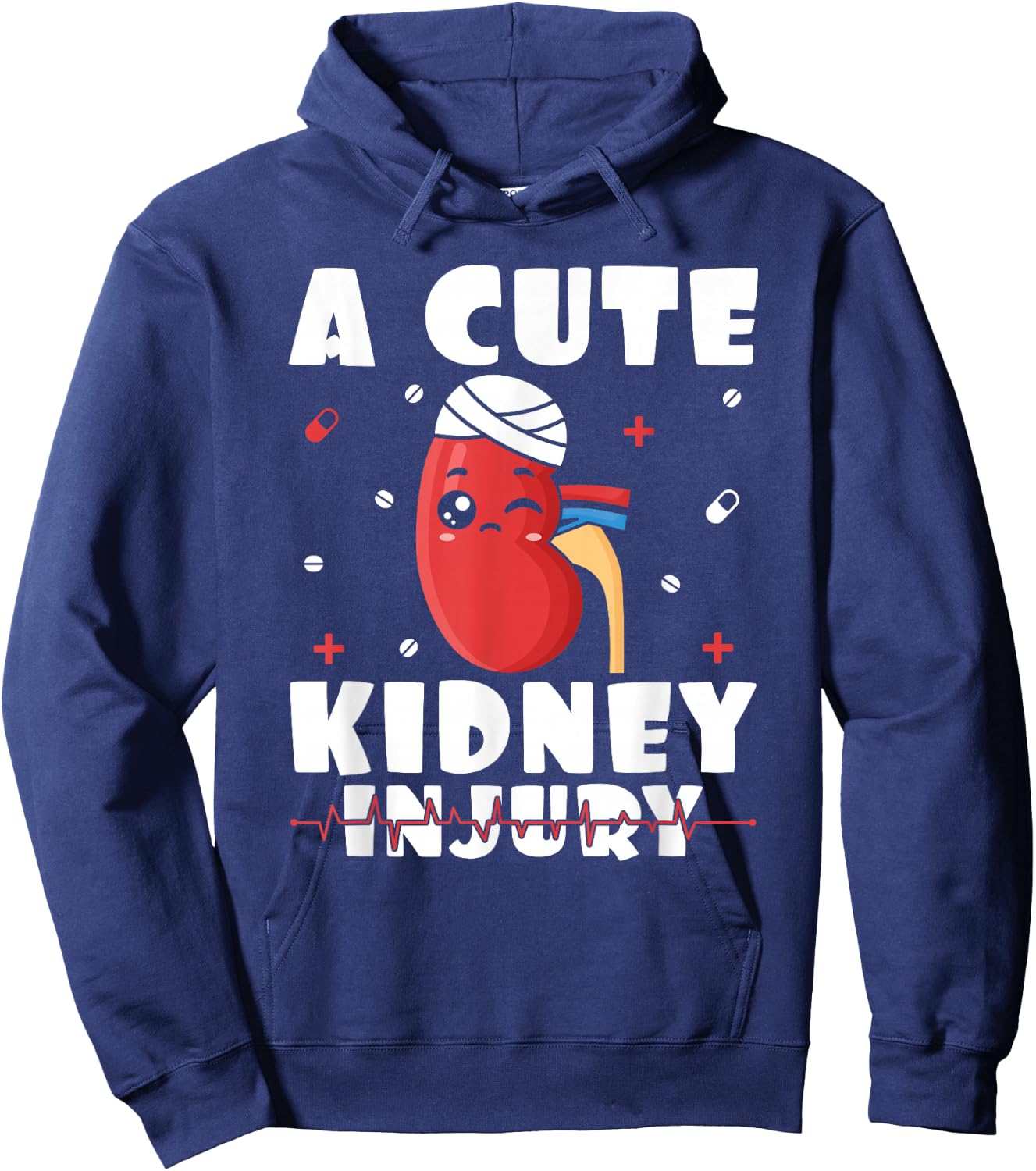 A Cute Kidney Injury Dialysis Nurse Nephrology Nursing Hoodie - Hoodie | Navy