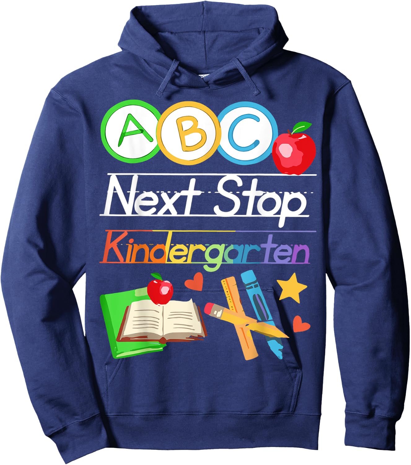 Next Stop Kindergarten Preschool Graduation 2025 Boy Girl Hoodie - Hoodie | Navy
