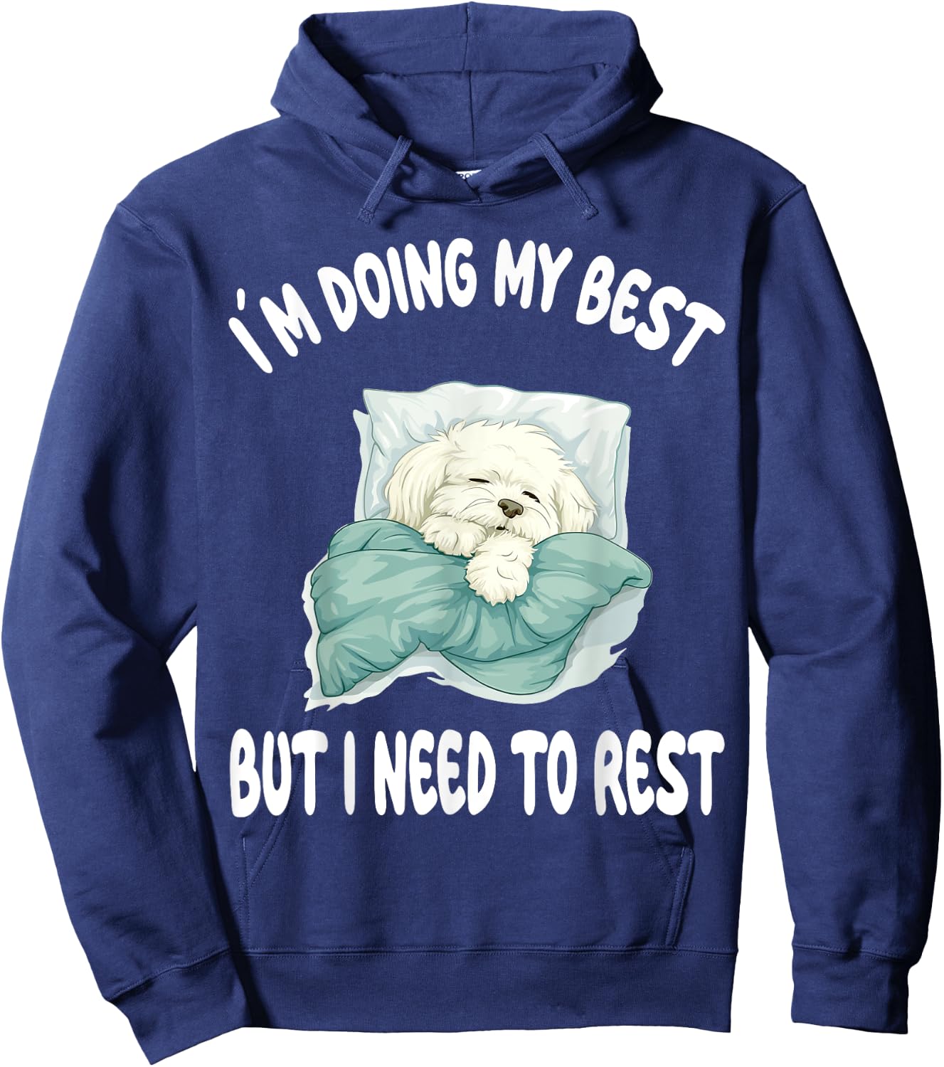 Coton De Tulear Official Sleepshirt Pajamas Nightgown Hoodie - Hoodie | Navy
