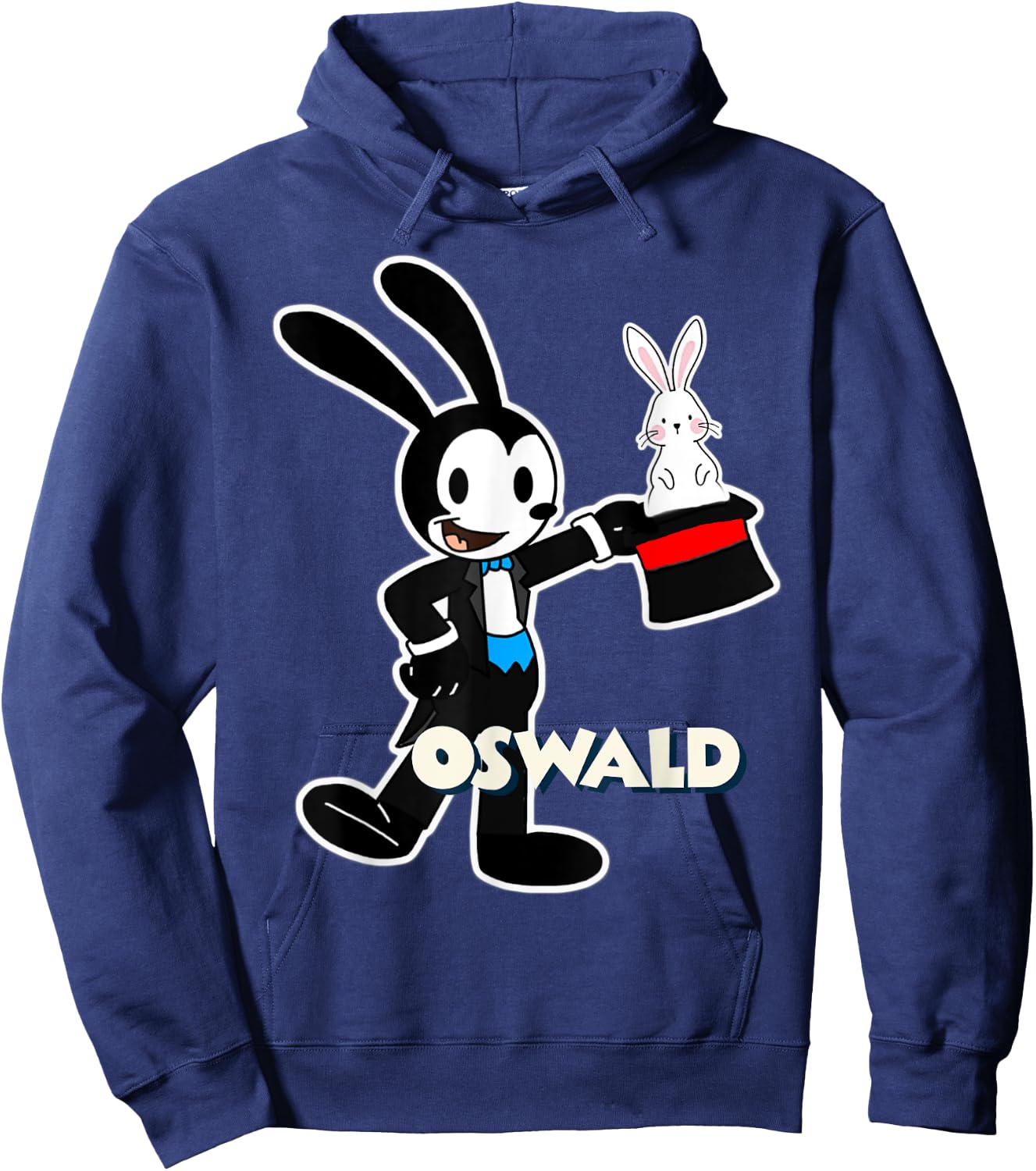 Oswald Rabbit Magician Magic Cartoon 1927 Hoodie - Hoodie | Navy