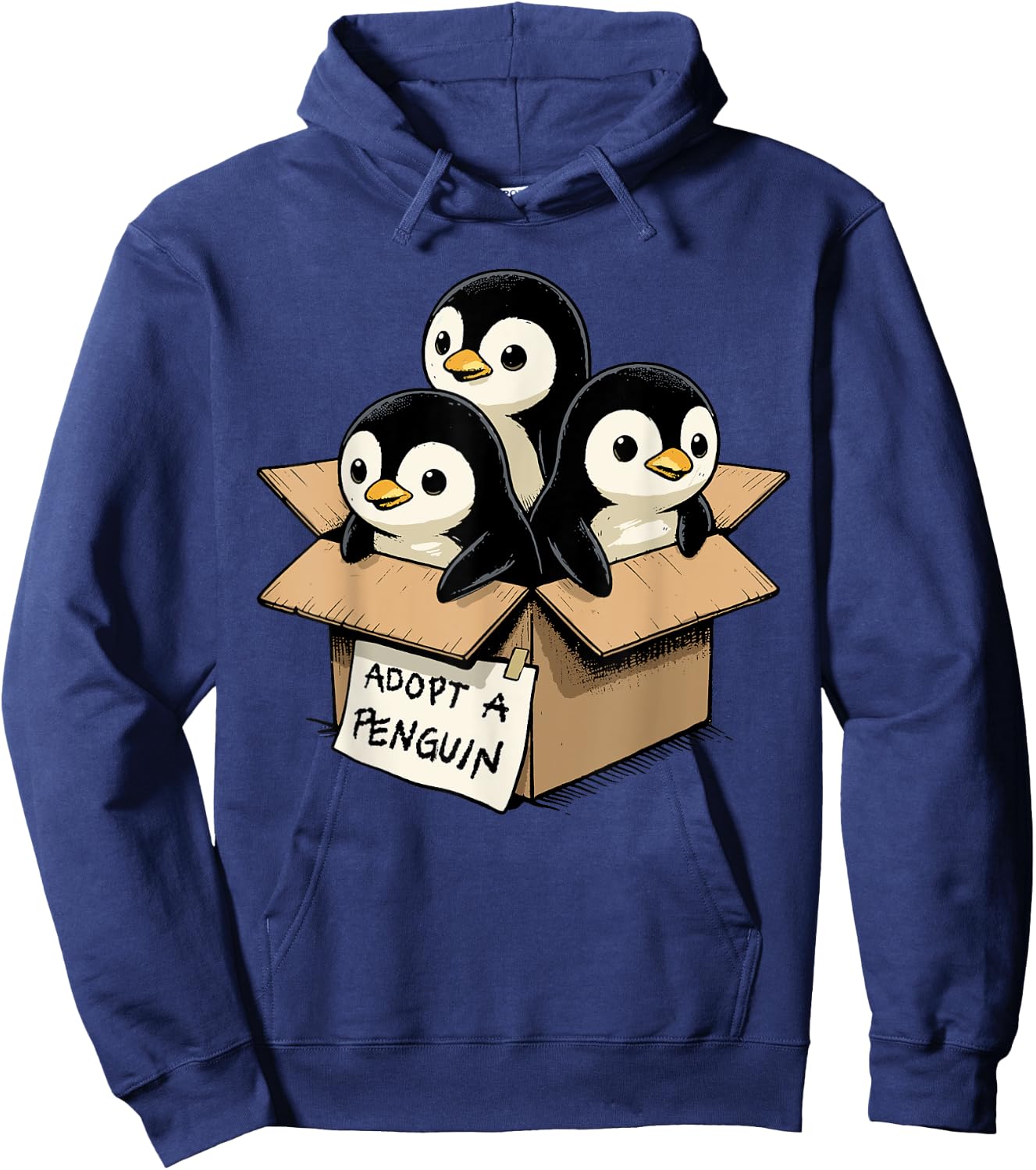 Adopt a Penguin Shirt Cute Little Animal Penguin Lover Hoodie - Hoodie | Navy