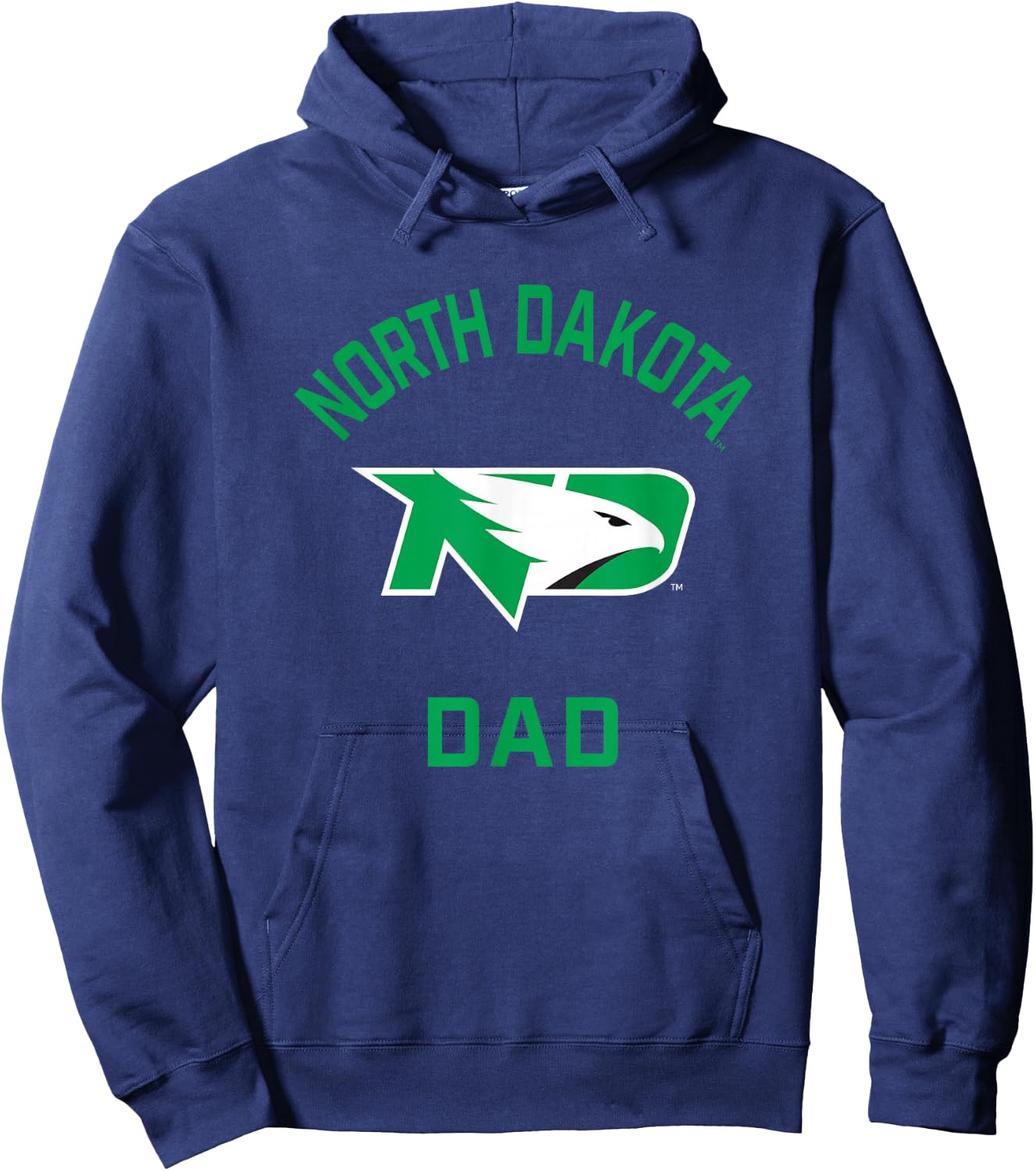 University of North Dakota Fighting Hawks Arched Dad Hoodie - Hoodie | Navy
