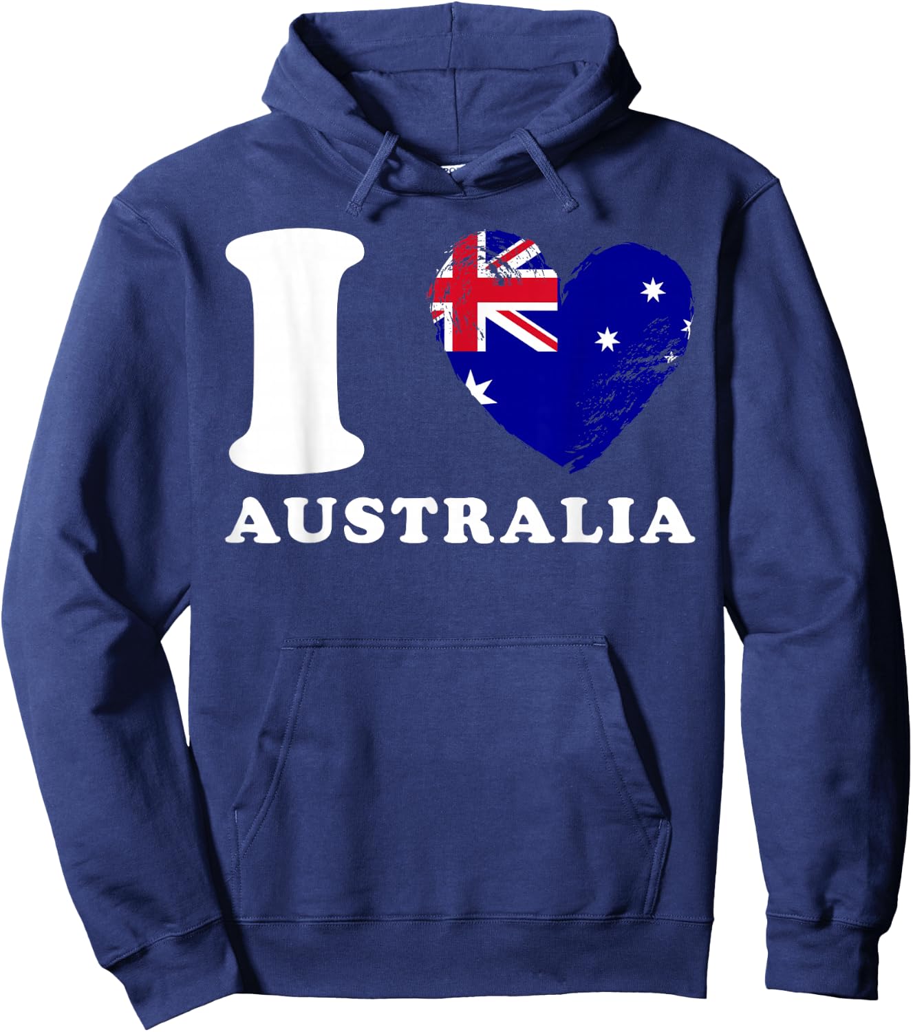 I Love Australia - Heart Flag Australia Hoodie - Hoodie | Navy