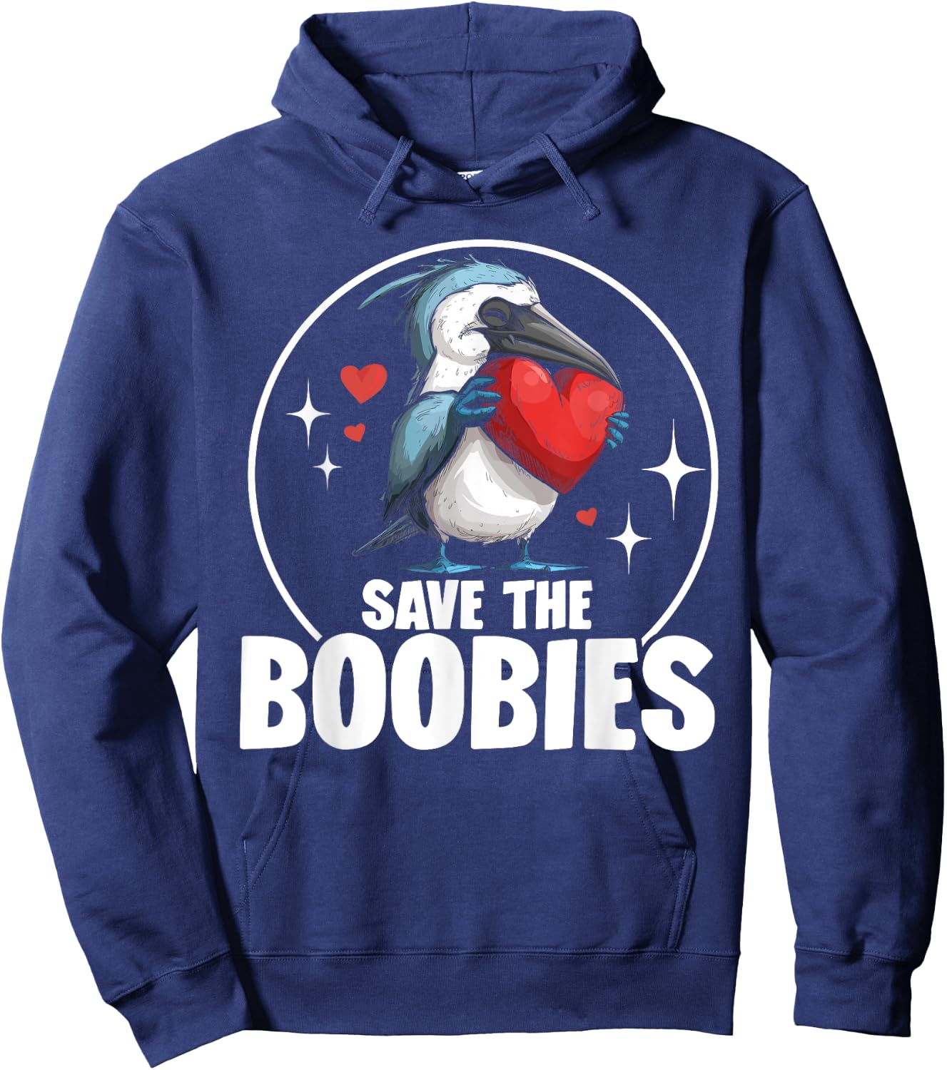 Blue Footed Booby Bird Plush Stuffed Animal Blue Foot Booty Hoodie - Hoodie | Navy