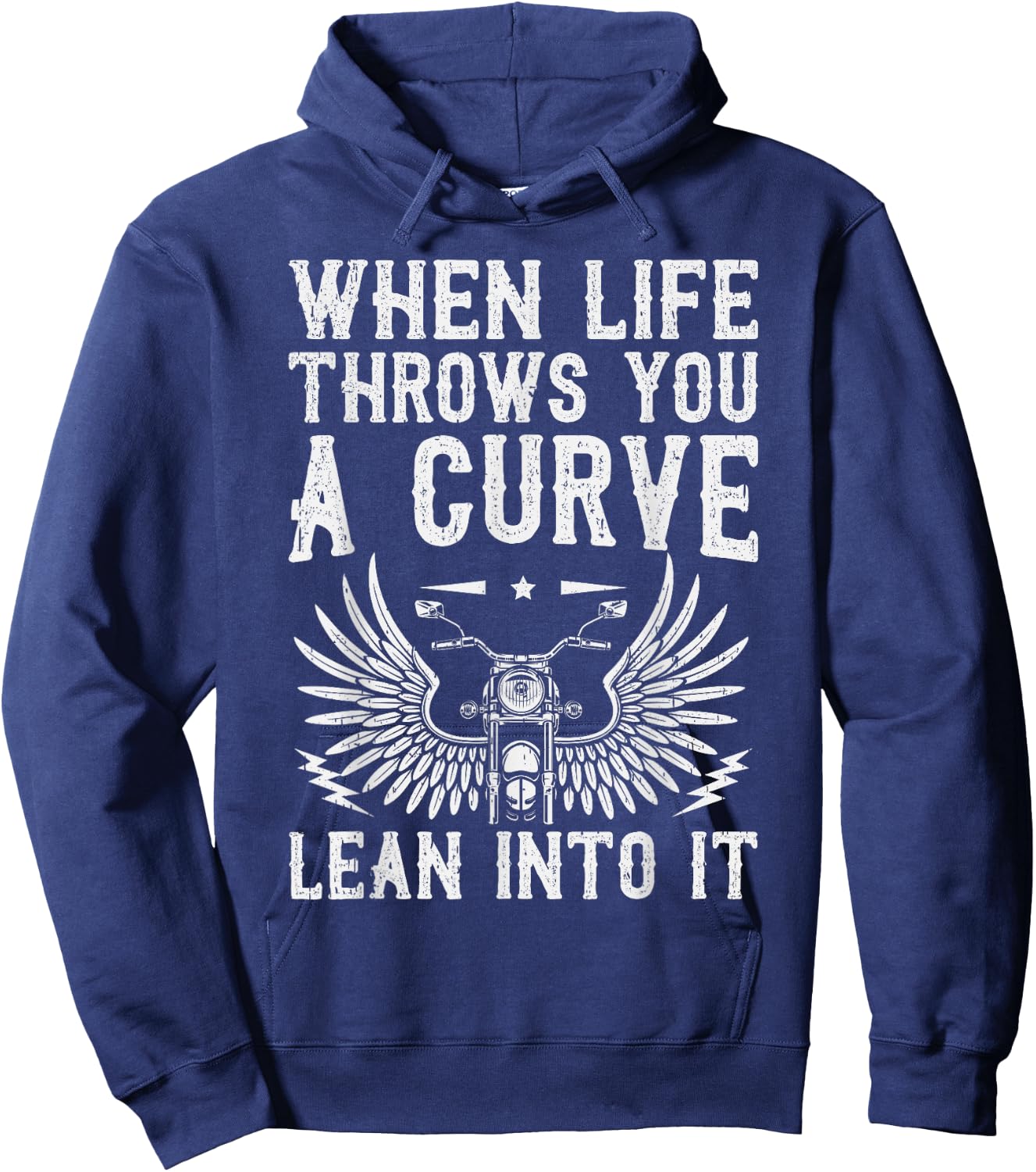 Funny Biker Art Women Motorcycle Motorbike Rider Hoodie - Hoodie | Navy