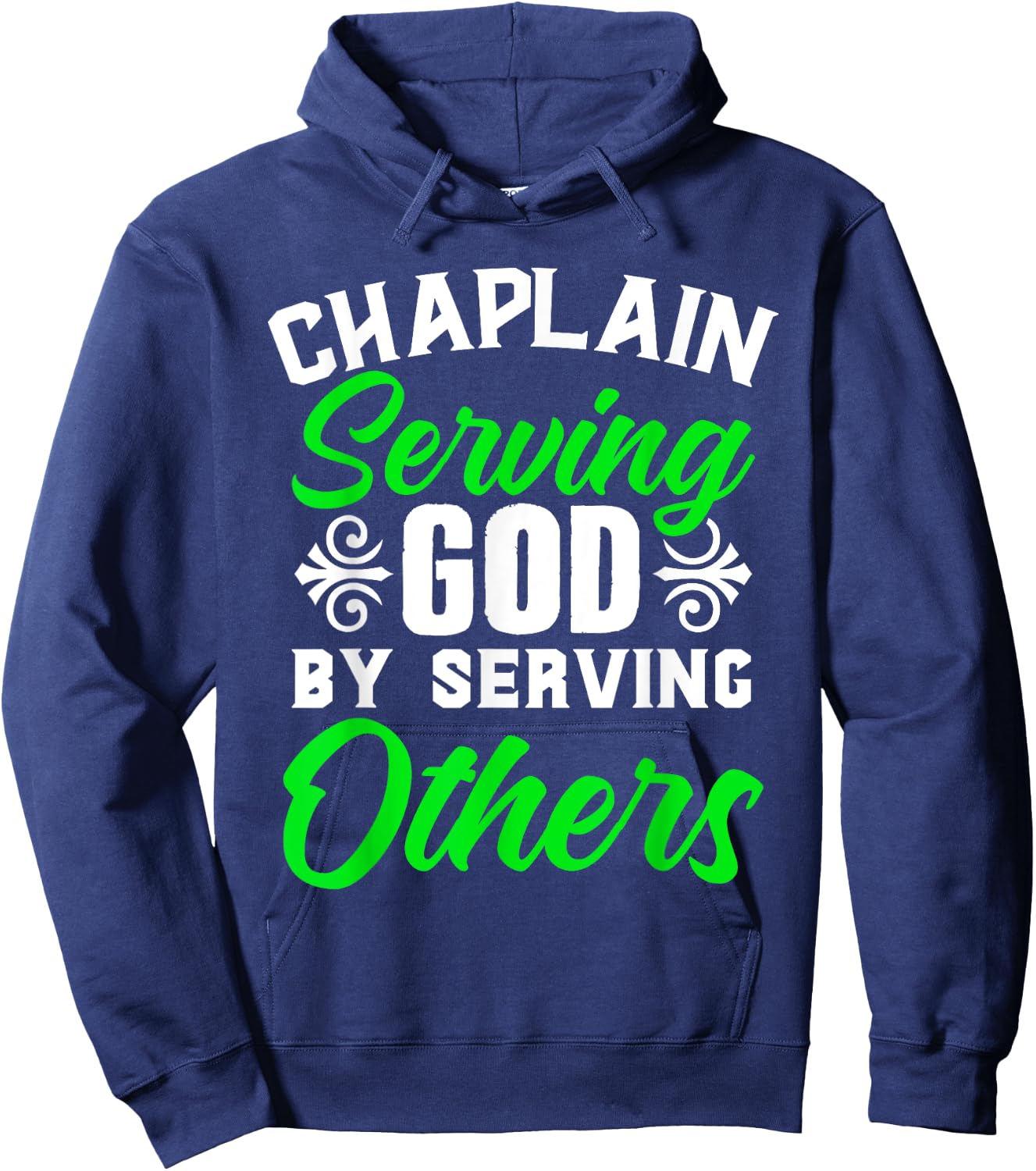 Chaplain Serving God Guardian Religious Clergy Chaplain Hoodie - Hoodie | Navy