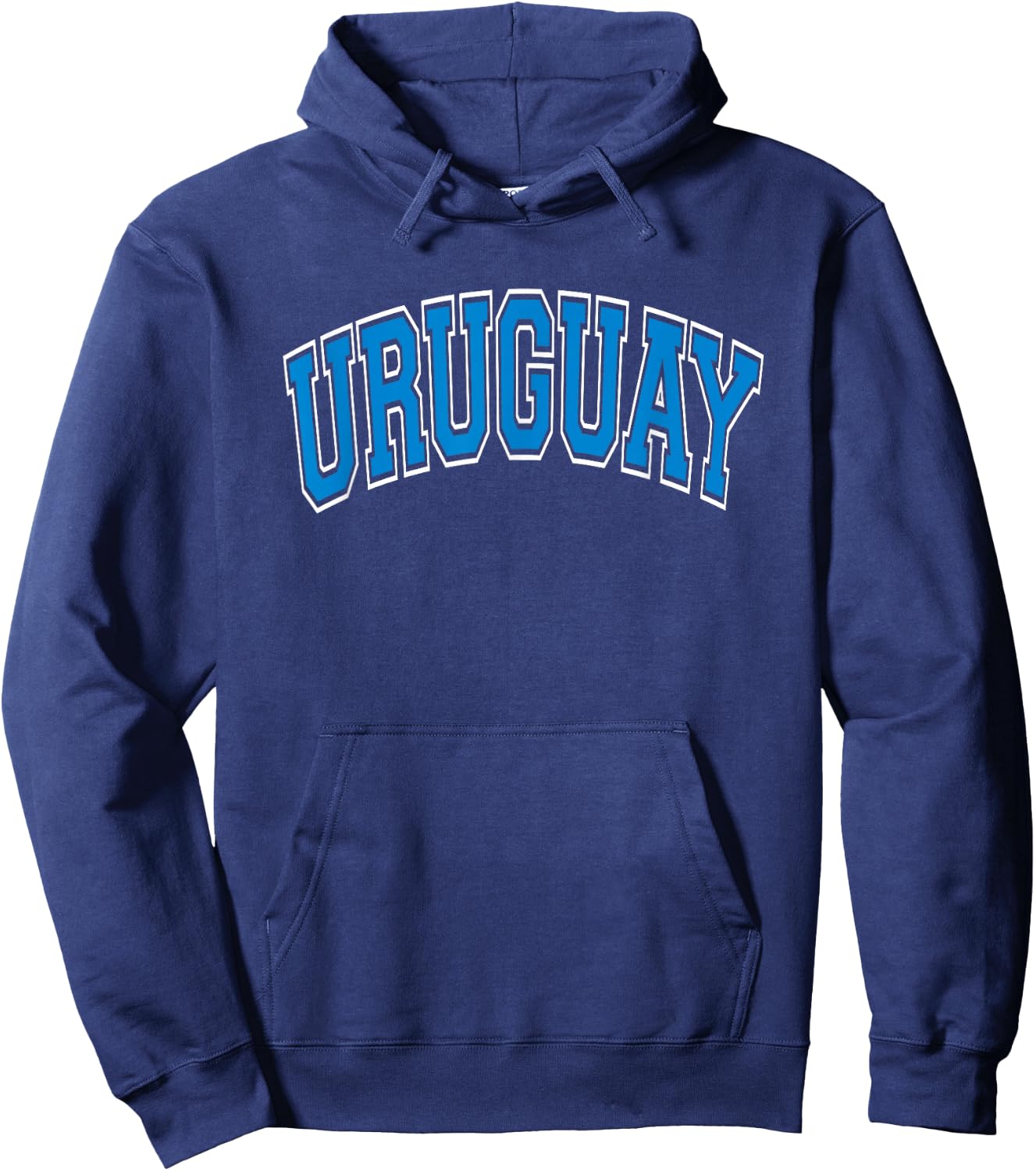 Uruguay Arched Blue Text Hoodie - Hoodie | Navy