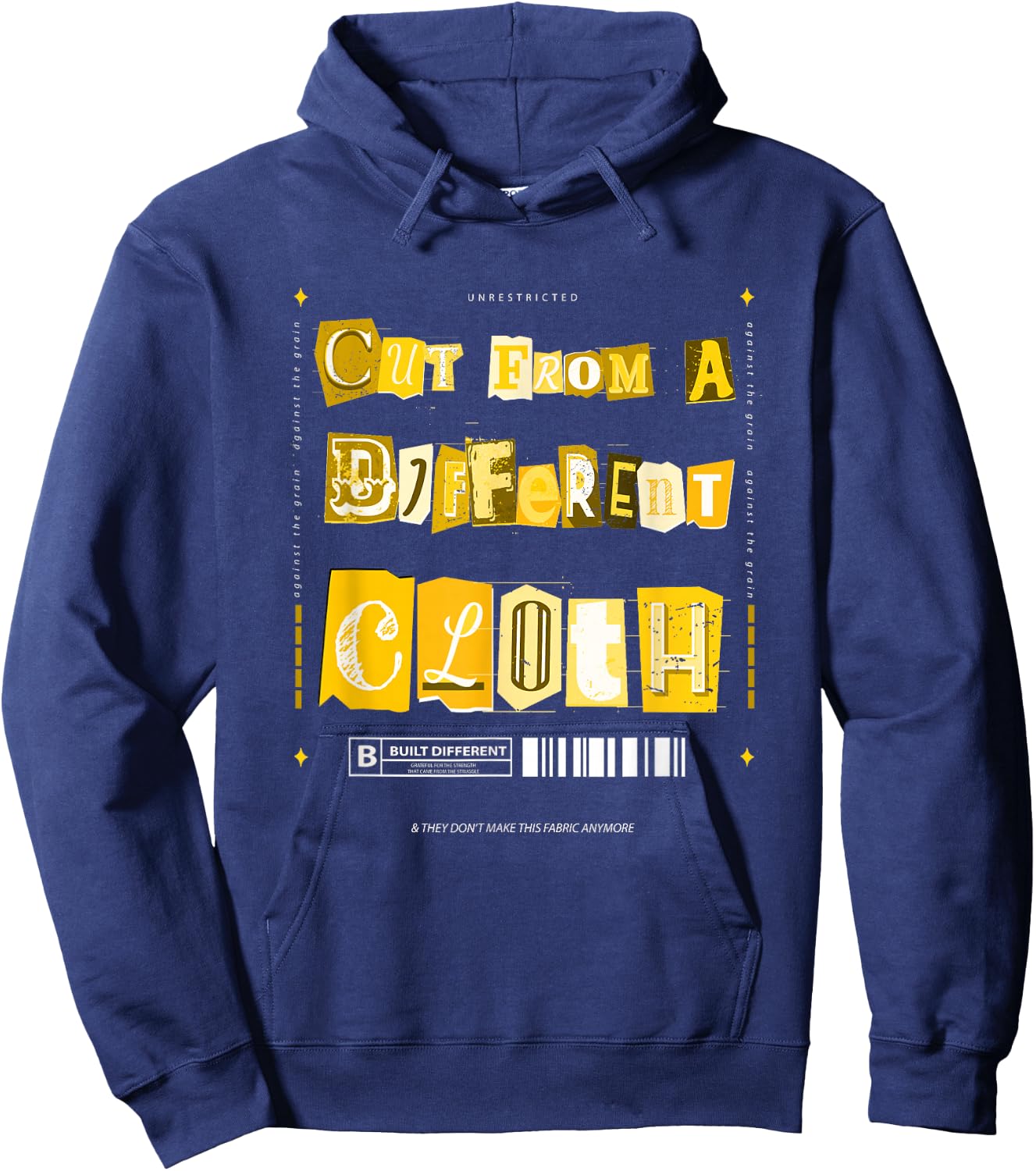 University Varsity-Gold Cut From A Different Cloth Yellow Hoodie - Hoodie | Navy