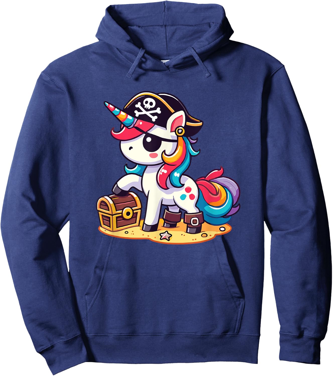 Unicorn Pirate Costume Halloween Hoodie - Hoodie | Navy