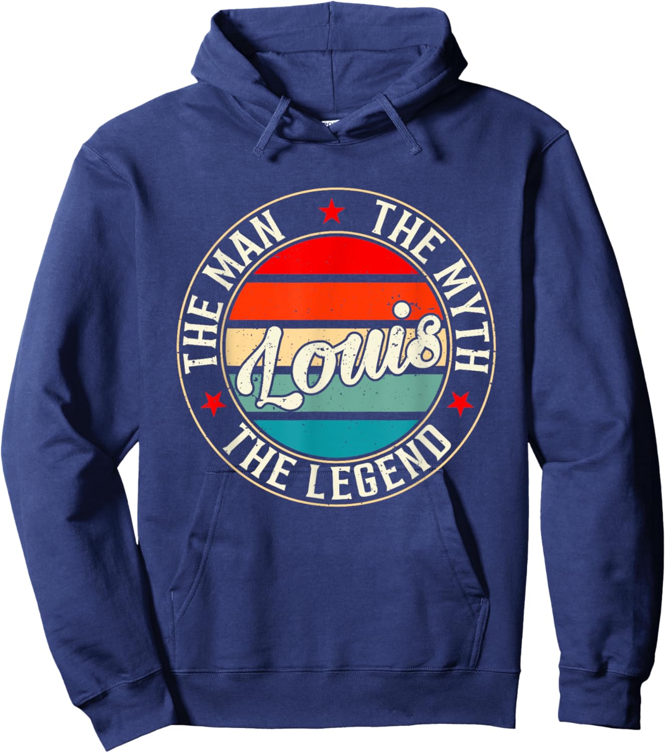 Louis The Man The Myth The Legend Shirt Funny Personalized Hoodie - Hoodie | Navy
