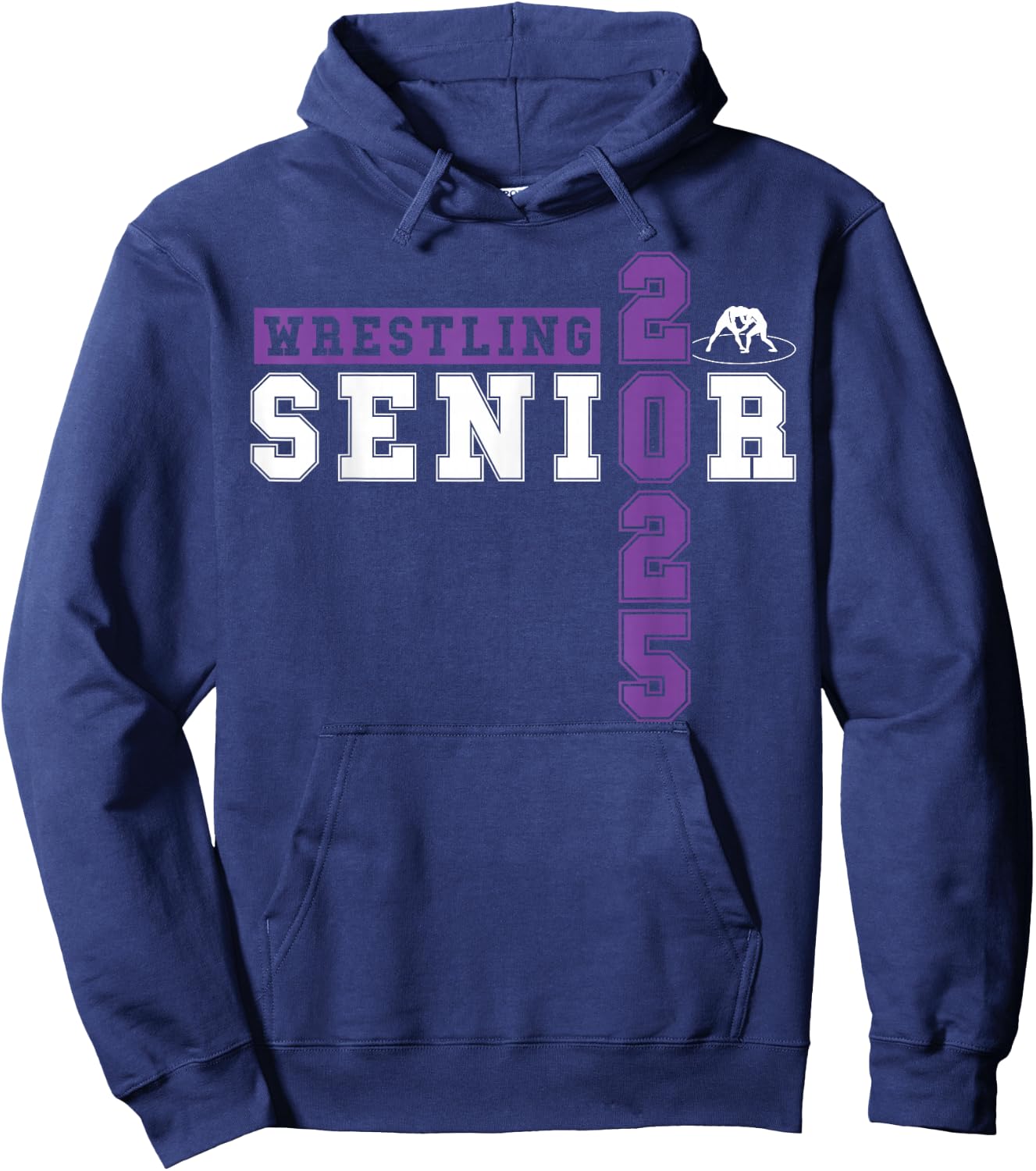 Wrestling Senior Night Wrestling Senior 2025 Graduation 52 Hoodie - Hoodie | Navy