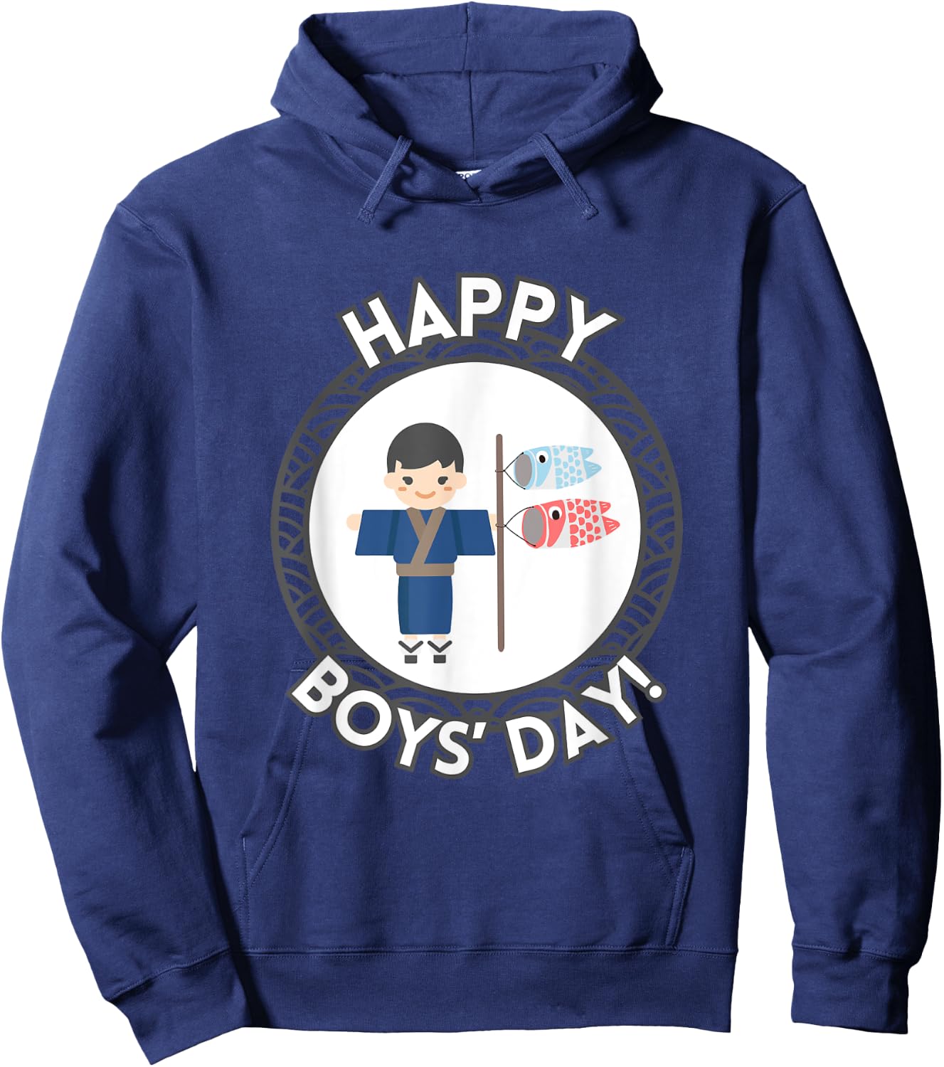 Happy Boys' Day Hawaii Koinburi Japanese Celebration May 5 Hoodie - Hoodie | Navy