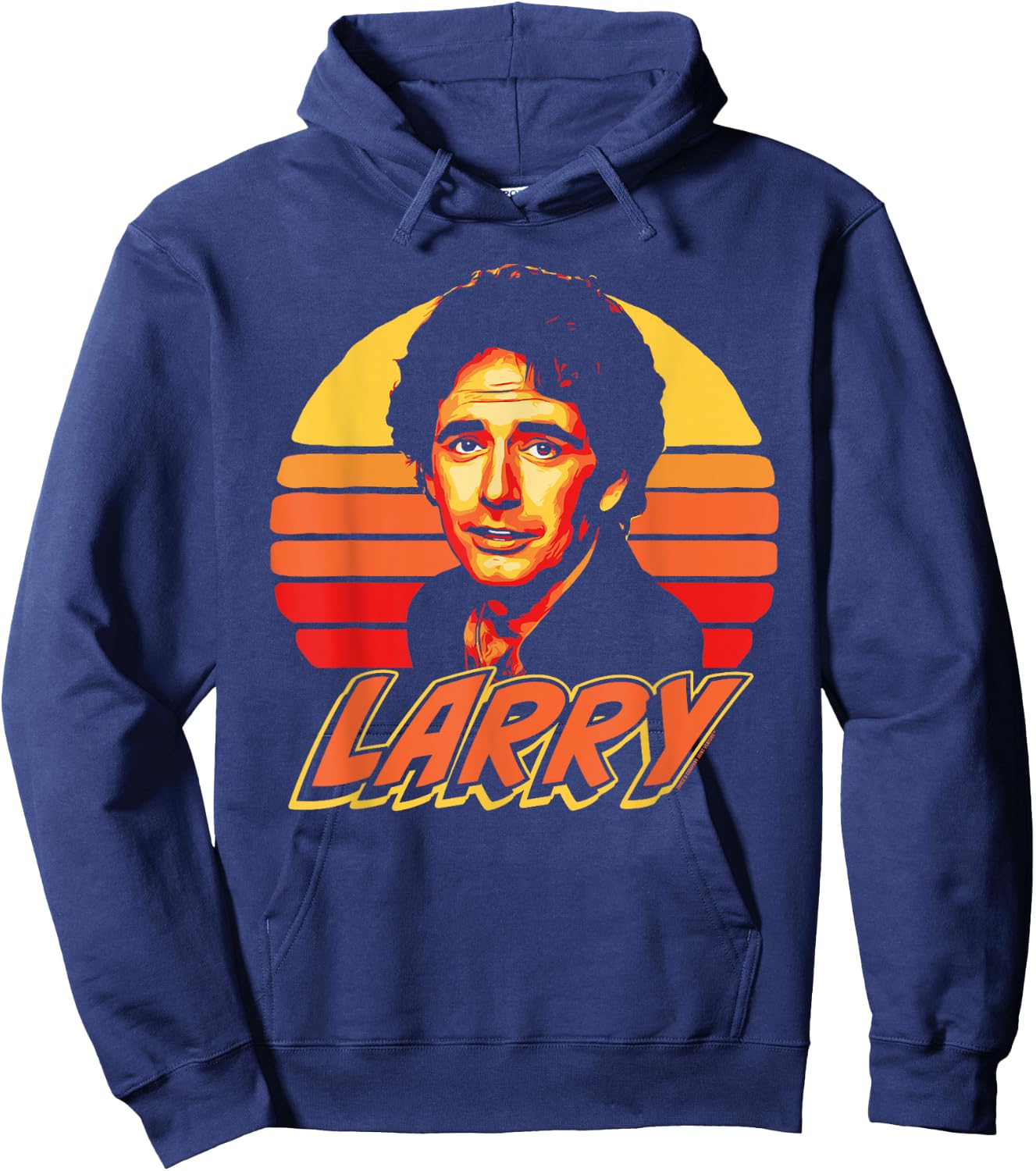 Larry Retro Three's Company Vintage Seventies/Eighties Vibe Hoodie - Hoodie | Navy