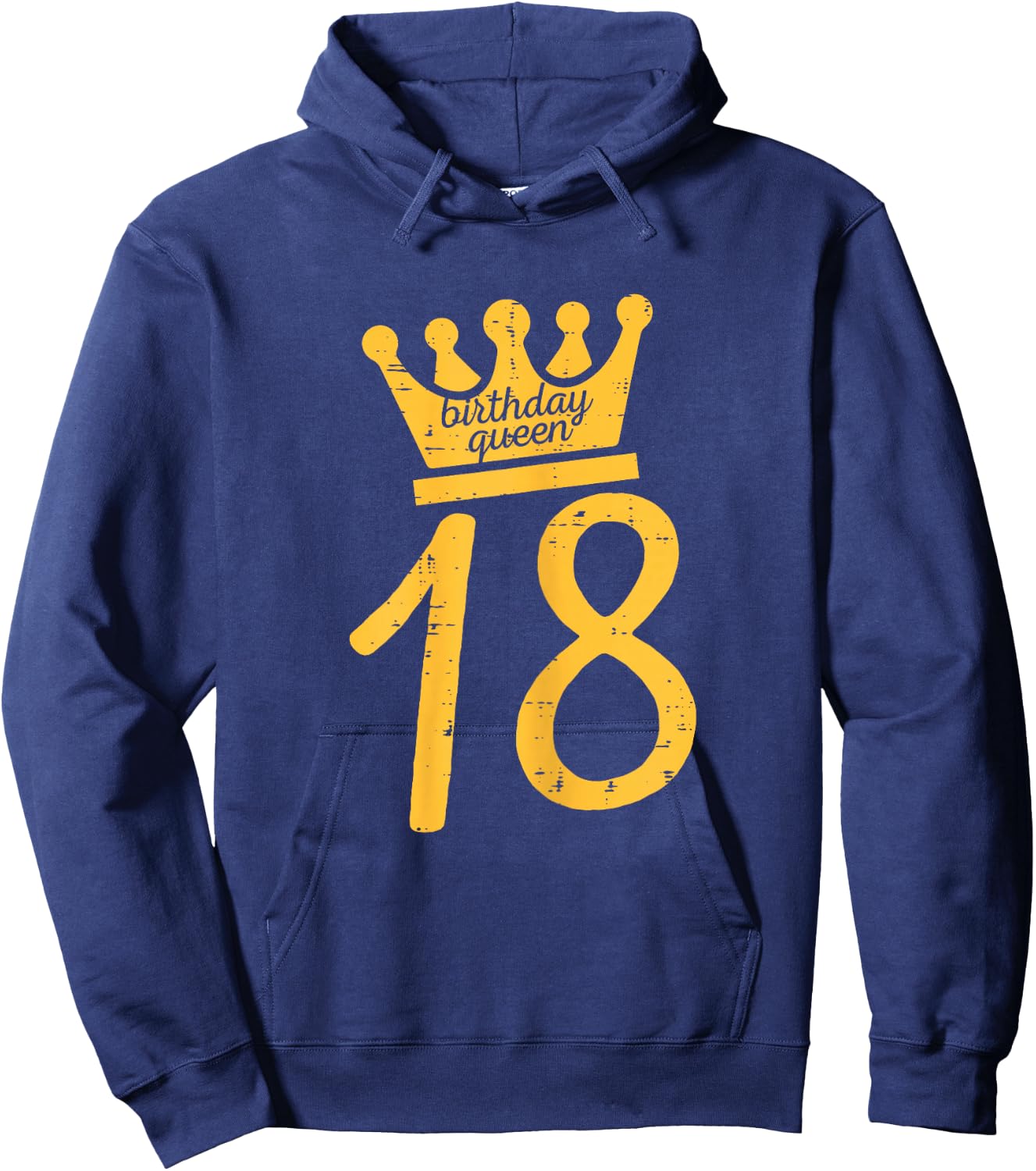 18th Birthday Queen Crown Tiara 18 Years Women Girls Hoodie - Hoodie | Navy
