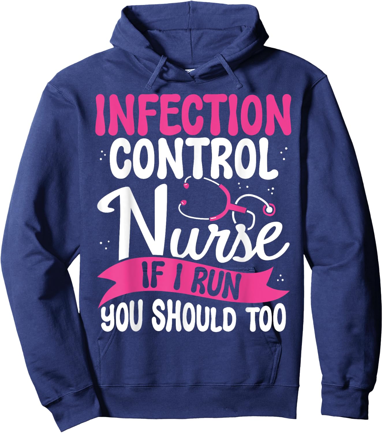 Funny Infection Control Nurse Gifts Graduation Badge Nurse Hoodie - Hoodie | Navy