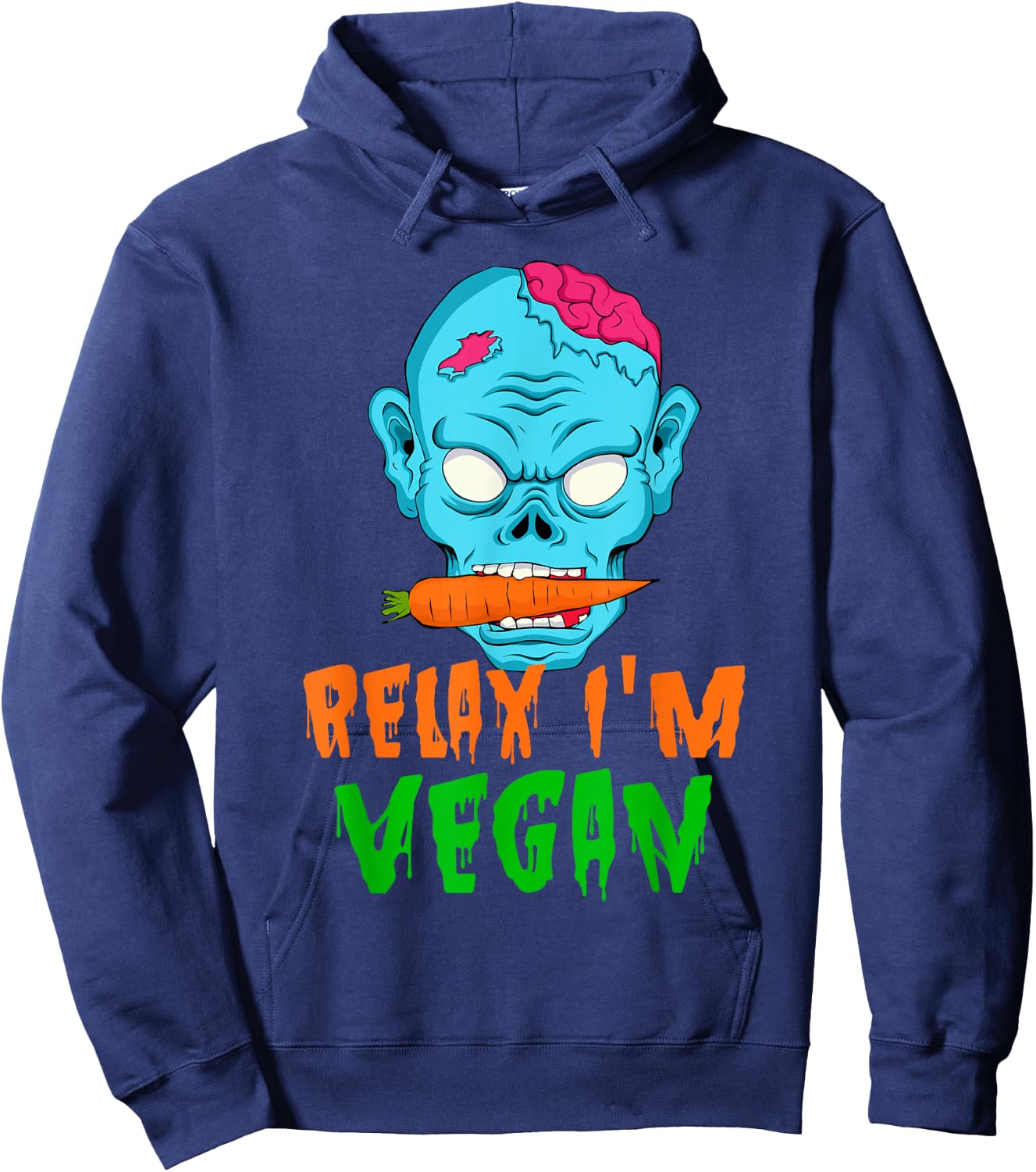 Veganism Halloween Relax I'm Vegan Vegetarian Costume Gift Hoodie - Hoodie | Navy